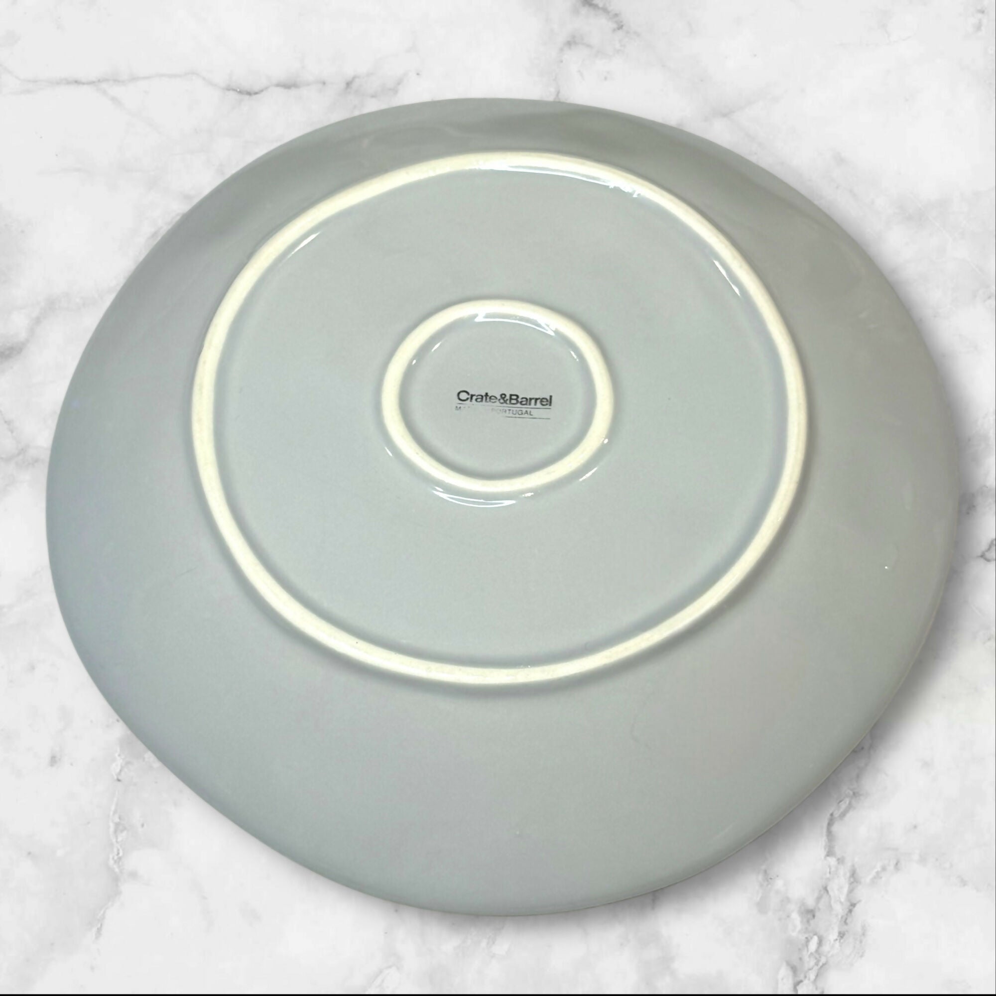 Crate & Barrel Marin Grey Dinner Plates | Set of 4 | Great Condition
