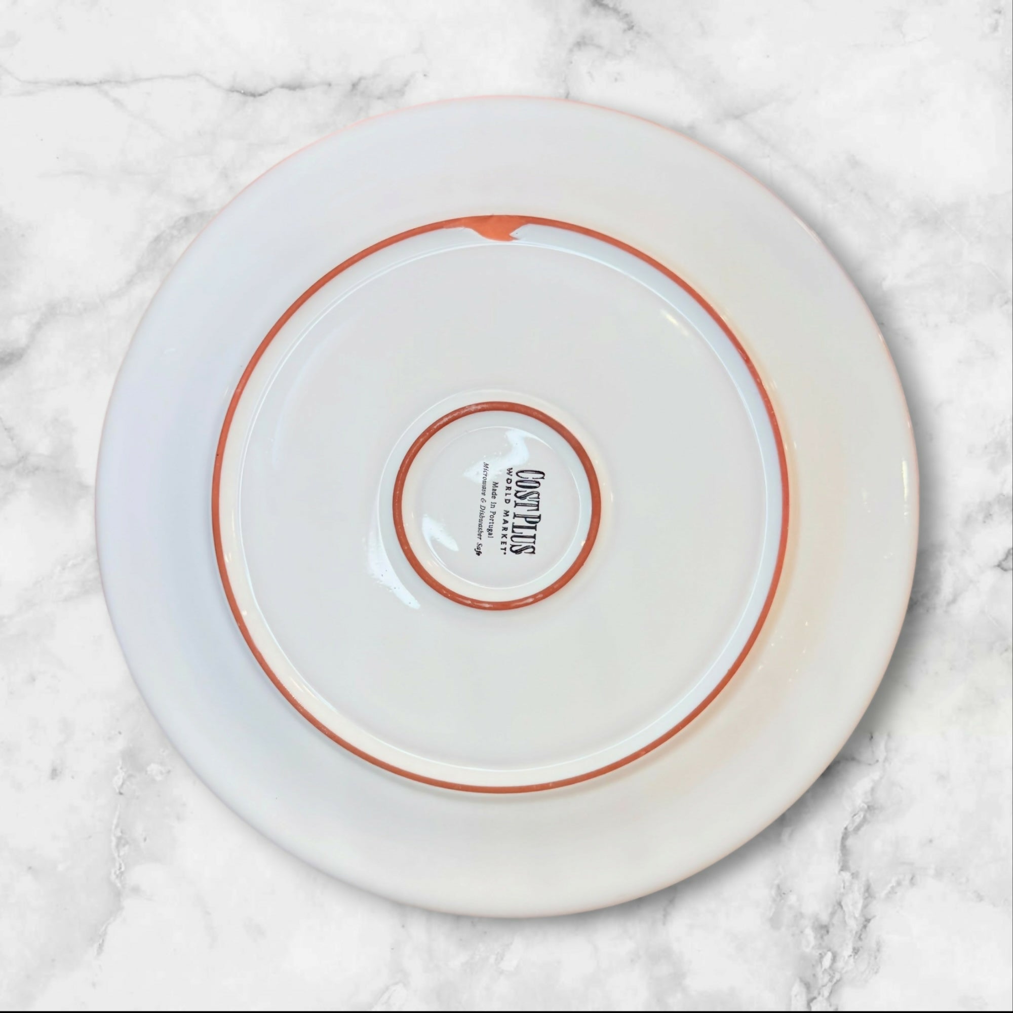 Cost Plus World Market Terracotta Rim Dinner Plates | Set of 6 | Great Condition