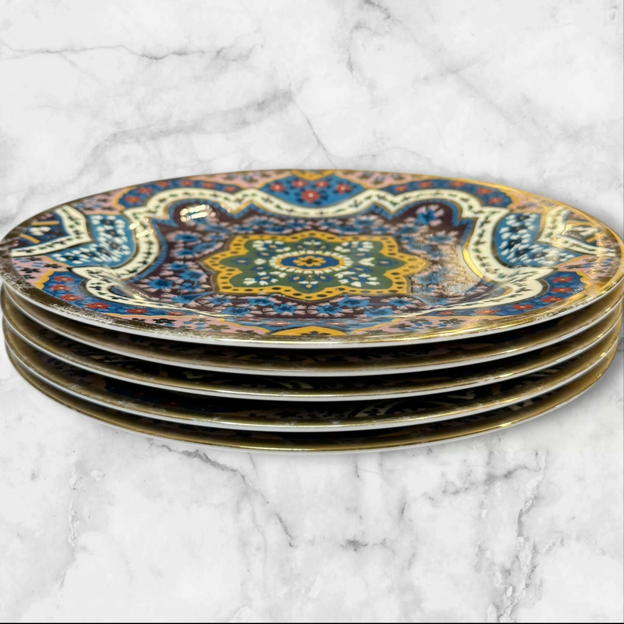 Royal Gallery Buffet Medallion Salad Plates | Set of 5 | Gently Used