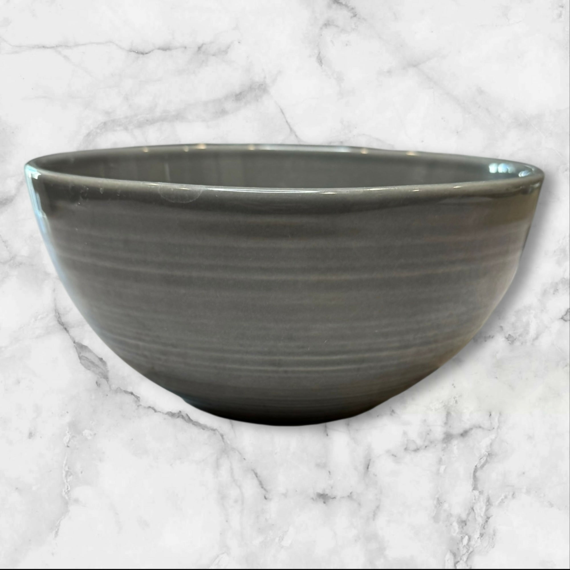 Pottery Barn Joshua-Gray Stoneware Bowls | Set of 4 | Excellent Condition