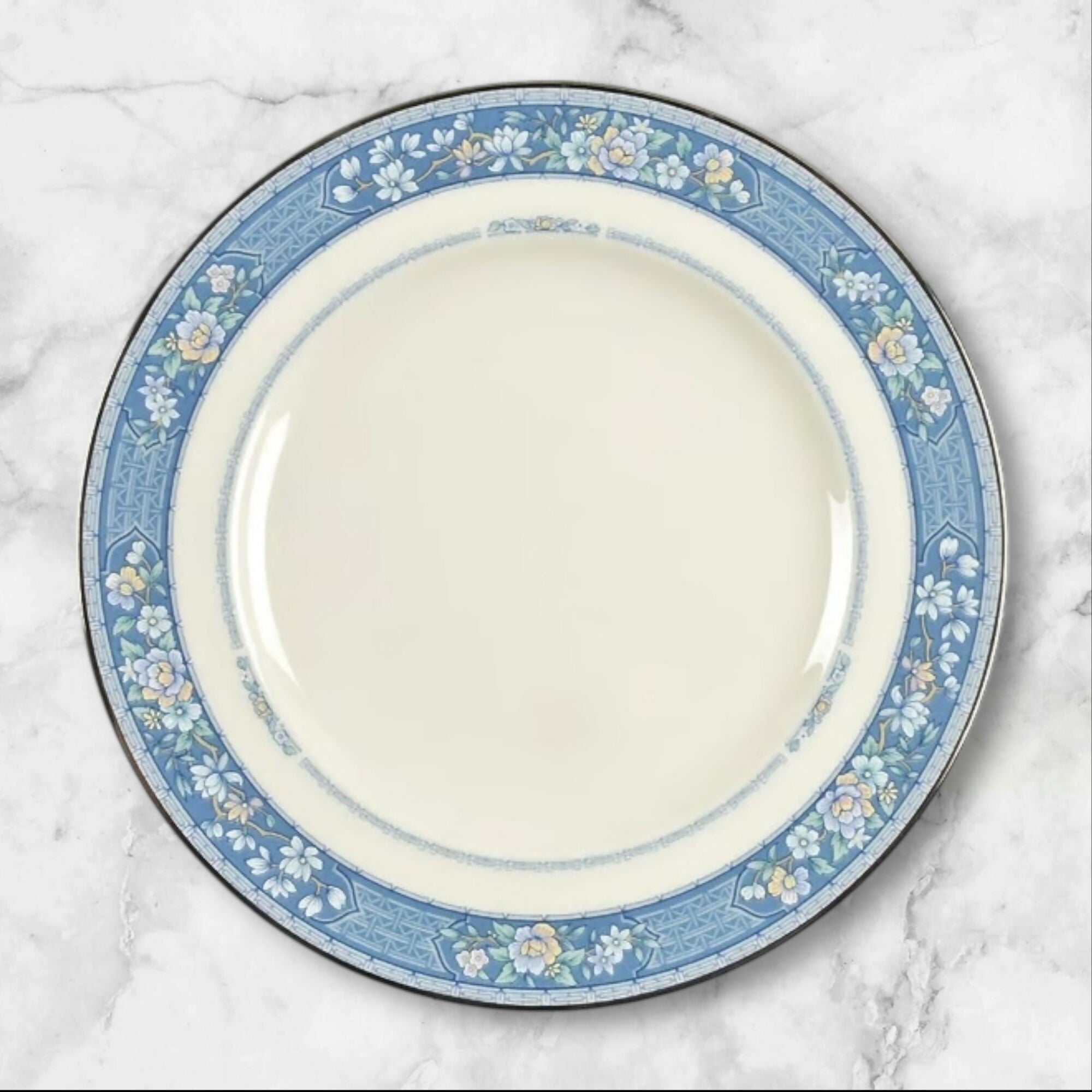 Noritake Randolph Blue Floral Salad Plates | Set of 4 | Excellent Condition
