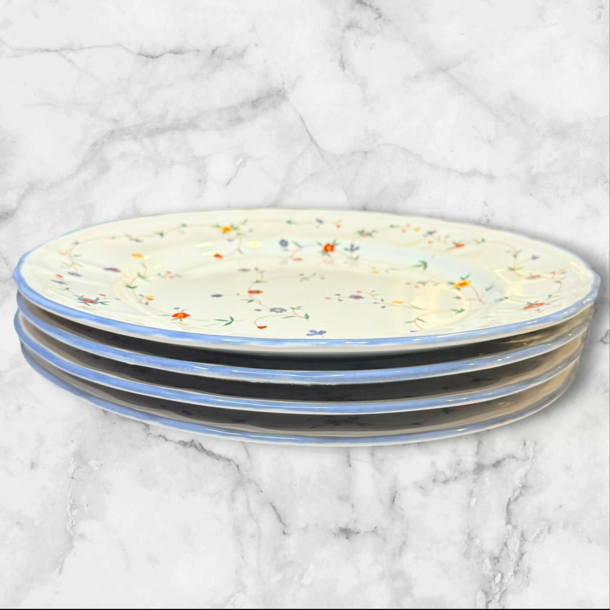 Epoch Oakbrook Floral Dinner Plates | Set of 4 | Gently Used Condition