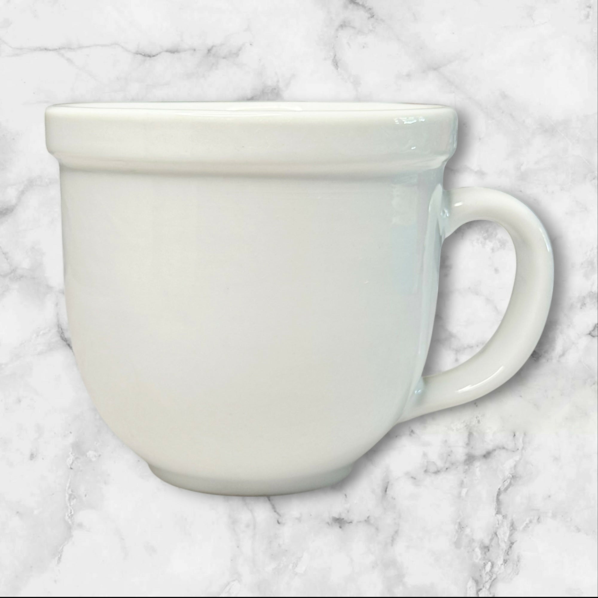 Pottery Barn Suppertime DuJour White Coffee Mugs | Set of 4 | Excellent