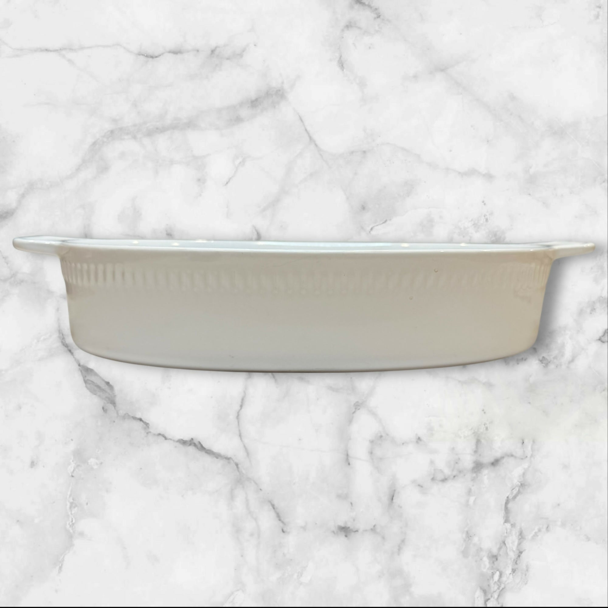 Portmeirion Sophie Conran White Oval Baker | 14” w/Handles | Gently Used