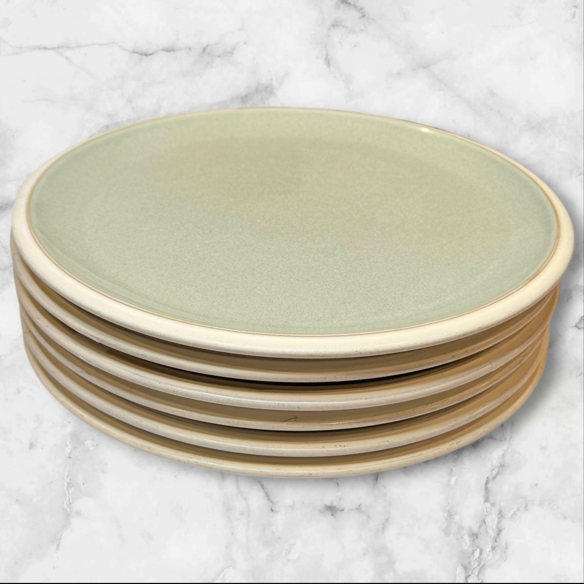 Denby Energy Celadon Dinner Plates Set of 4 | Excellent Cond