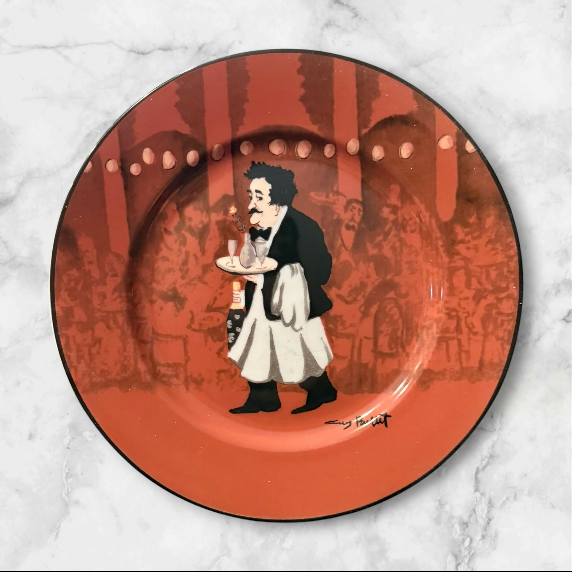 Williams Sonoma Guy Buffet Les Garcons Salad Plates Set of 4 Excellent Condition