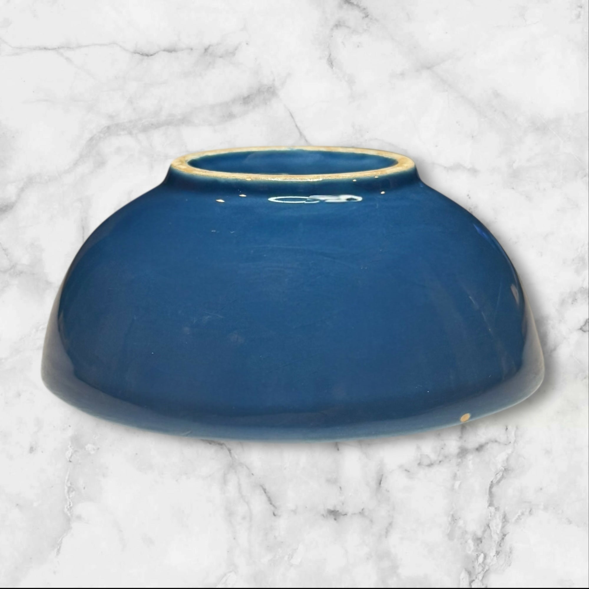 Crate & Barrel Portugal Blue Oval Bowls | Set of 3 | Minor Chips & Crazing