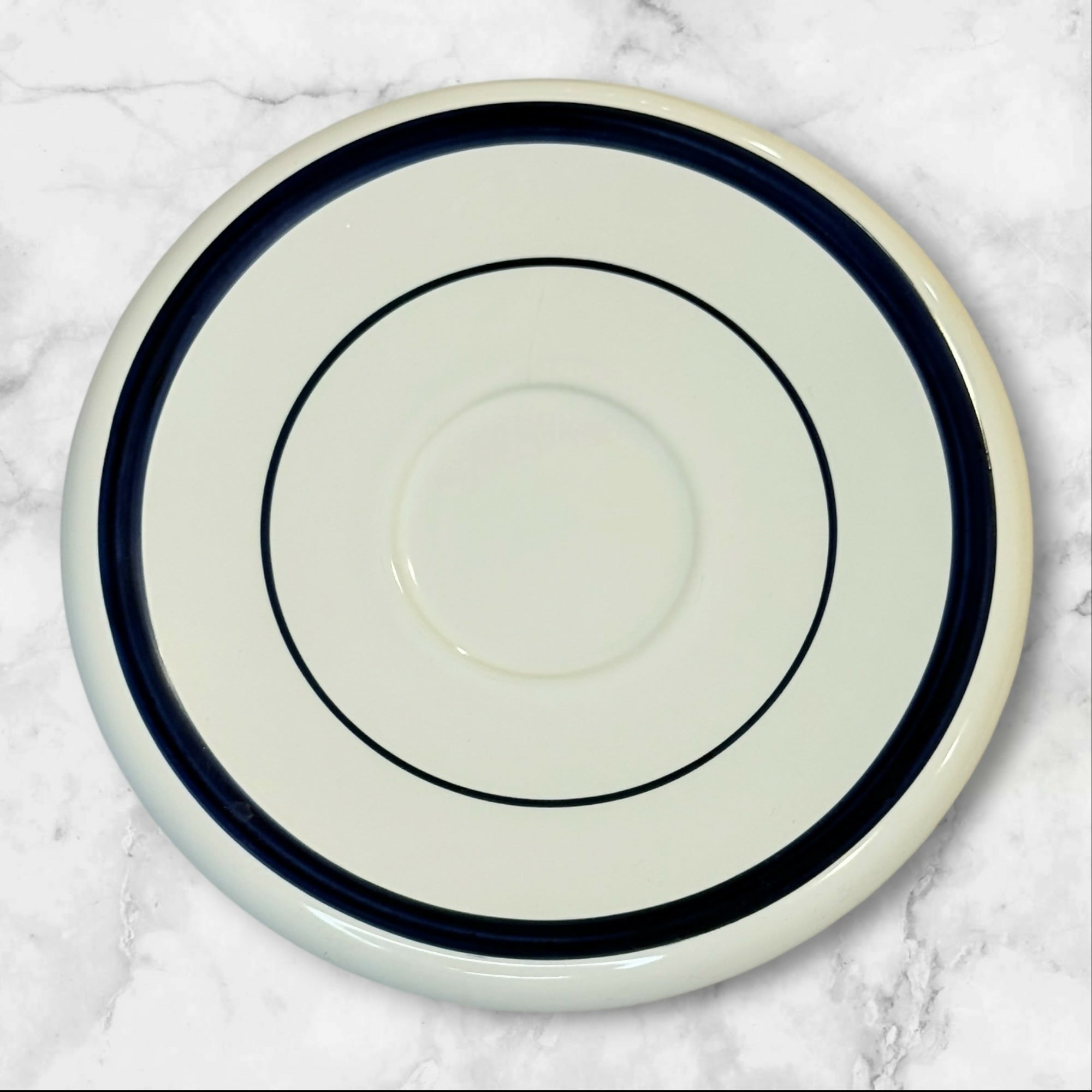 Nautica Signature Cup Saucer Set Blue Stripe | Set of 4 | Excellent Cond