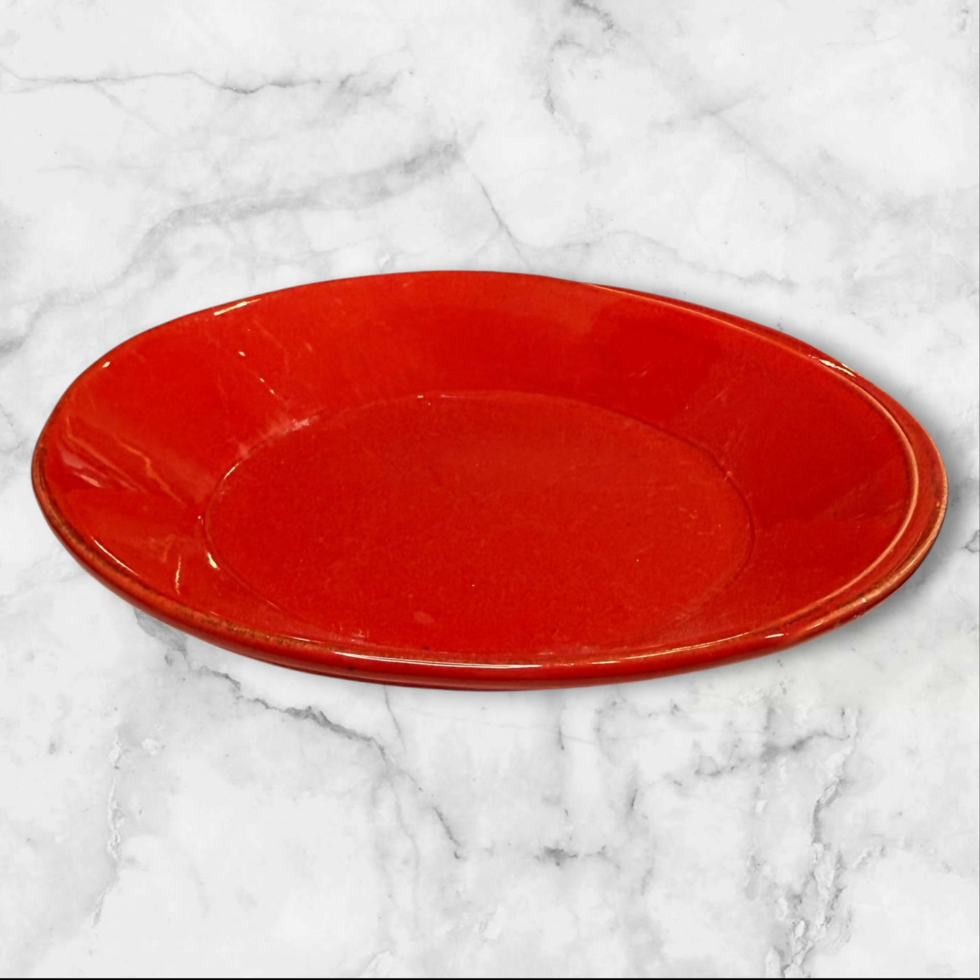 Vietri Lastra Red Pasta Bowls | Set of 6 | Fair Condition