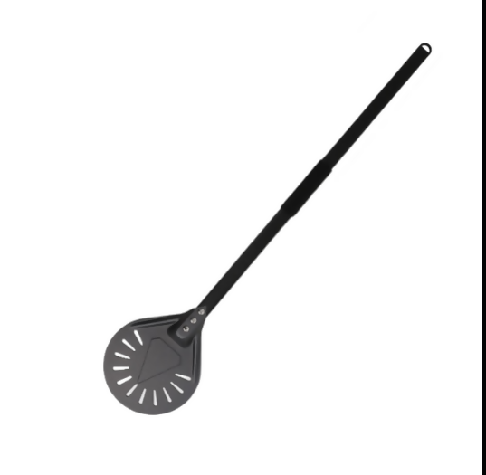 Anygleam Pizza Shovel 100cm Dark Grey for Perforated Peel with Metal Handle Oven Turning Baking Accessory
