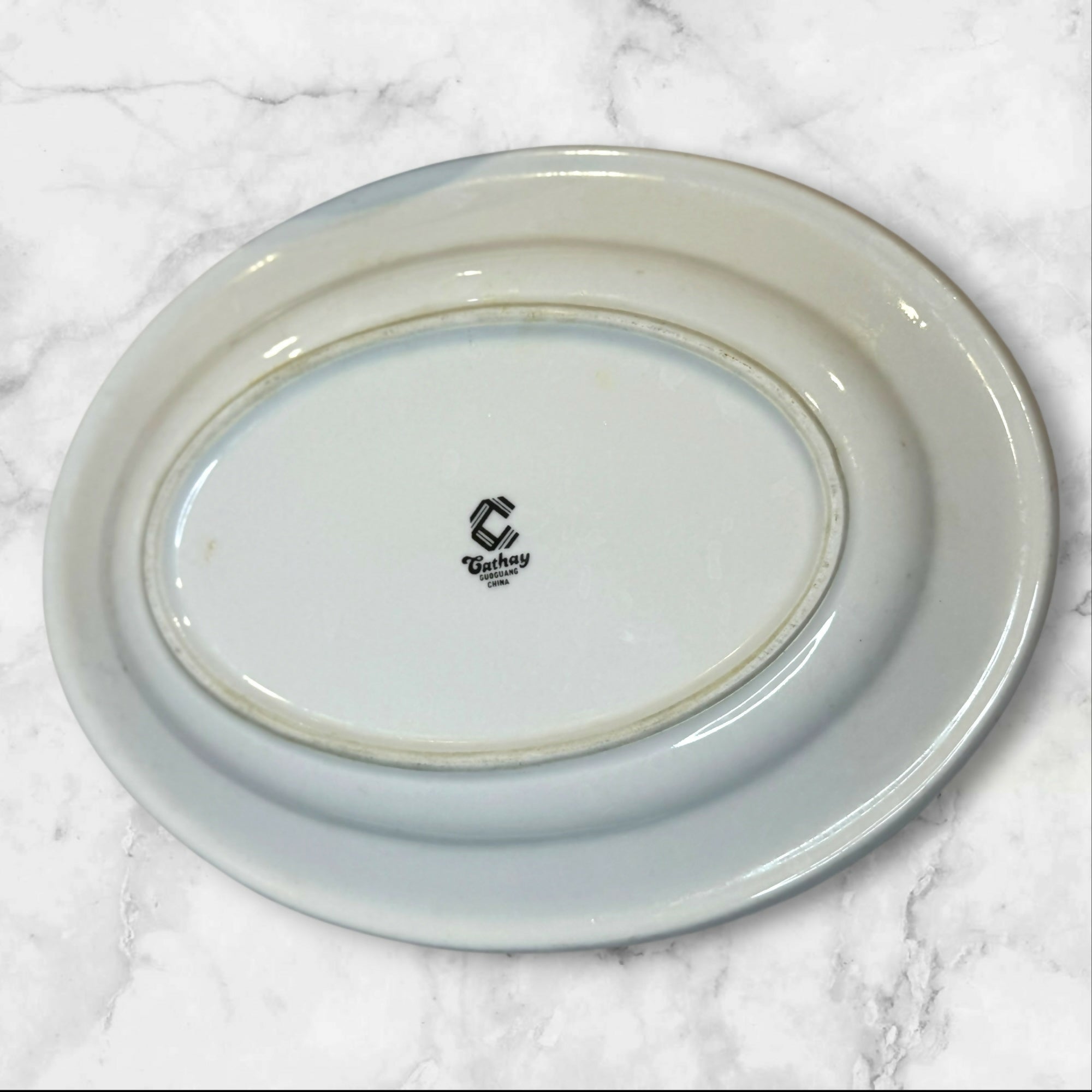 Cathay China Dragon Oval Serving Platters | Set of 4 | Vintage Condition