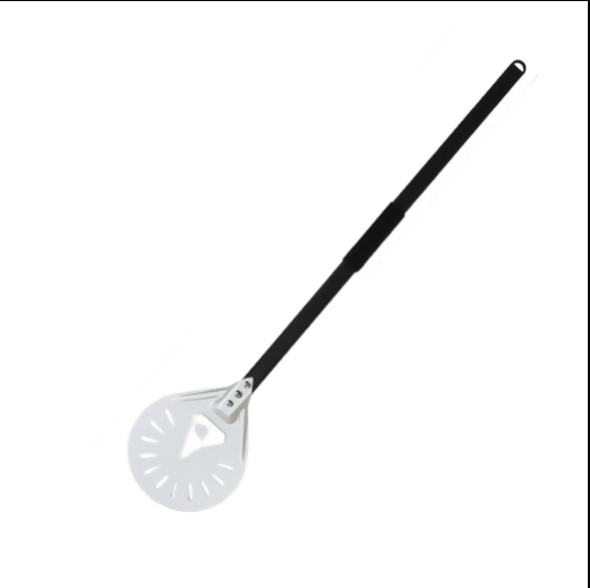 Anygleam Pizza Shovel 95cm Silver for Perforated Peel with Metal Handle Oven Turning Baking Accessory