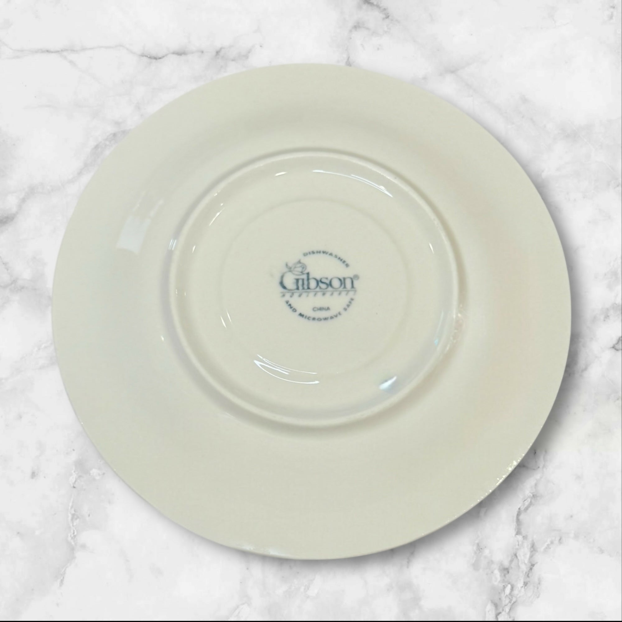 Gibson Embossed Fruit White Bread Plates | Set of 6 | Excellent Condition