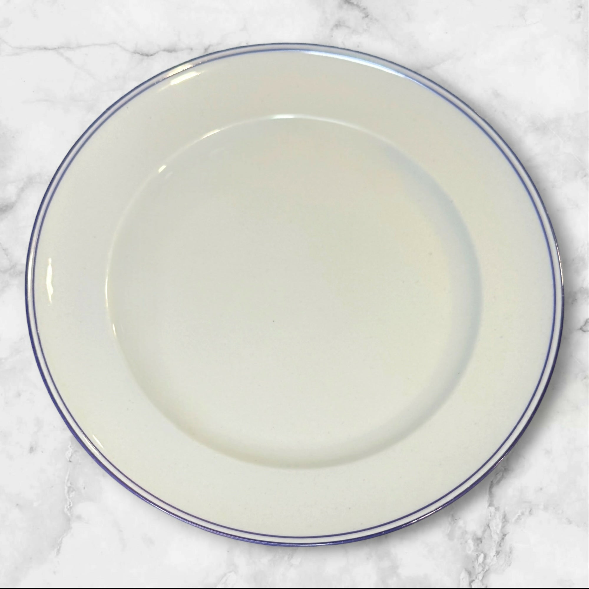 Alfoldi Porcelain Hungary Blue Rim Salad Plates | Set of 4 | Excellent