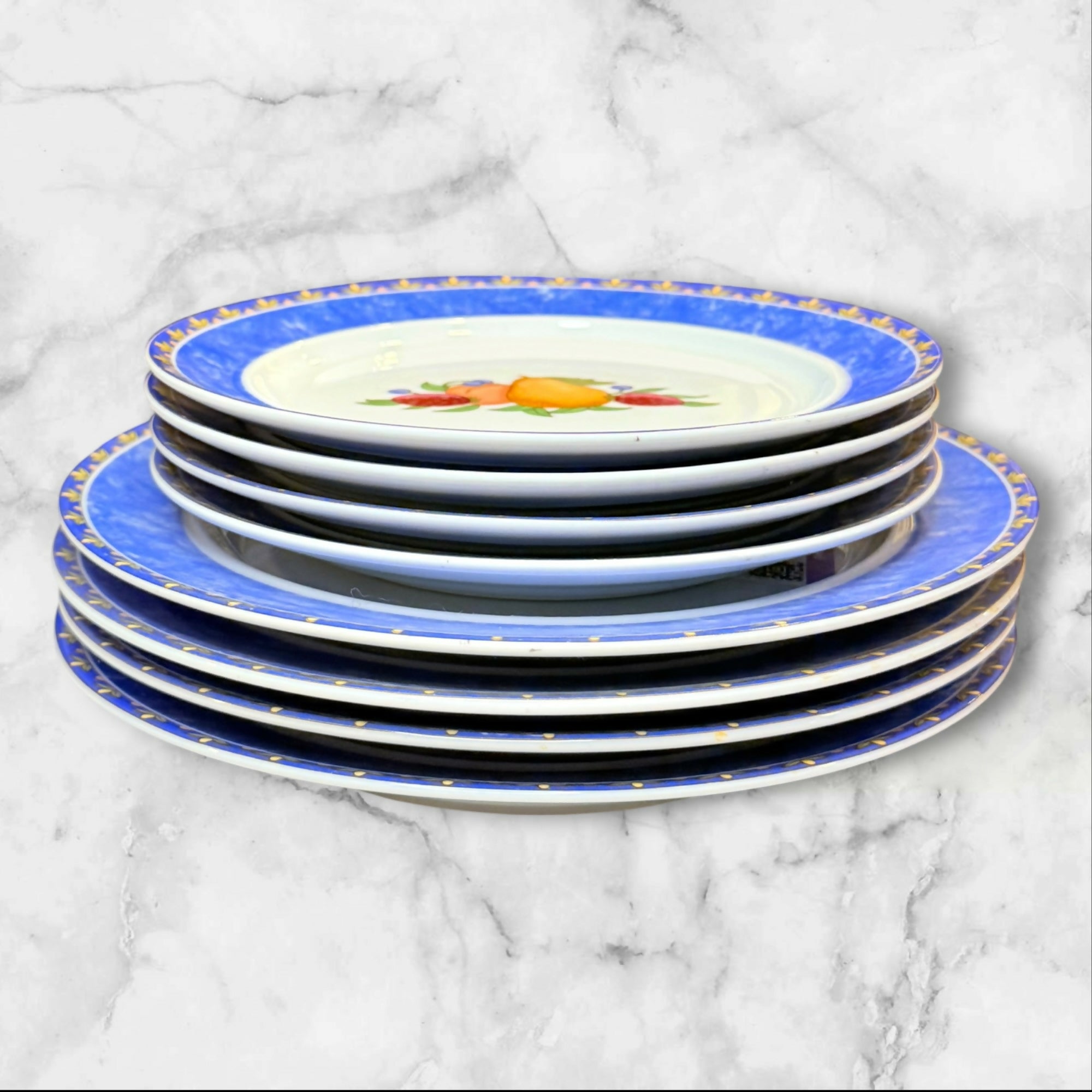 Dansk Fiance Fruits Plates Set of 8 | 4 Salad & 4 Bread Butter | Great Condition