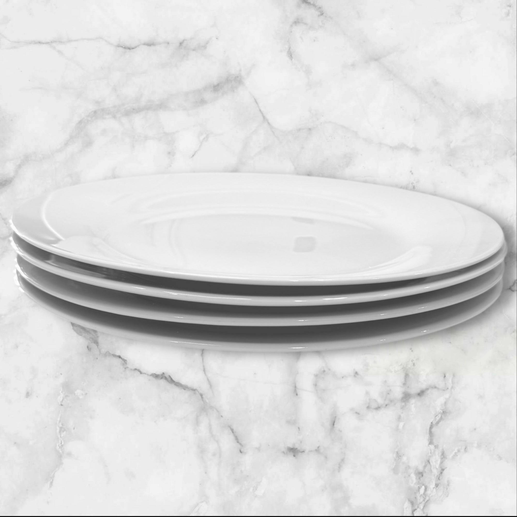 Pottery Barn Caterer’s Dinner Plates White | Set of 4 | Excellent Condition