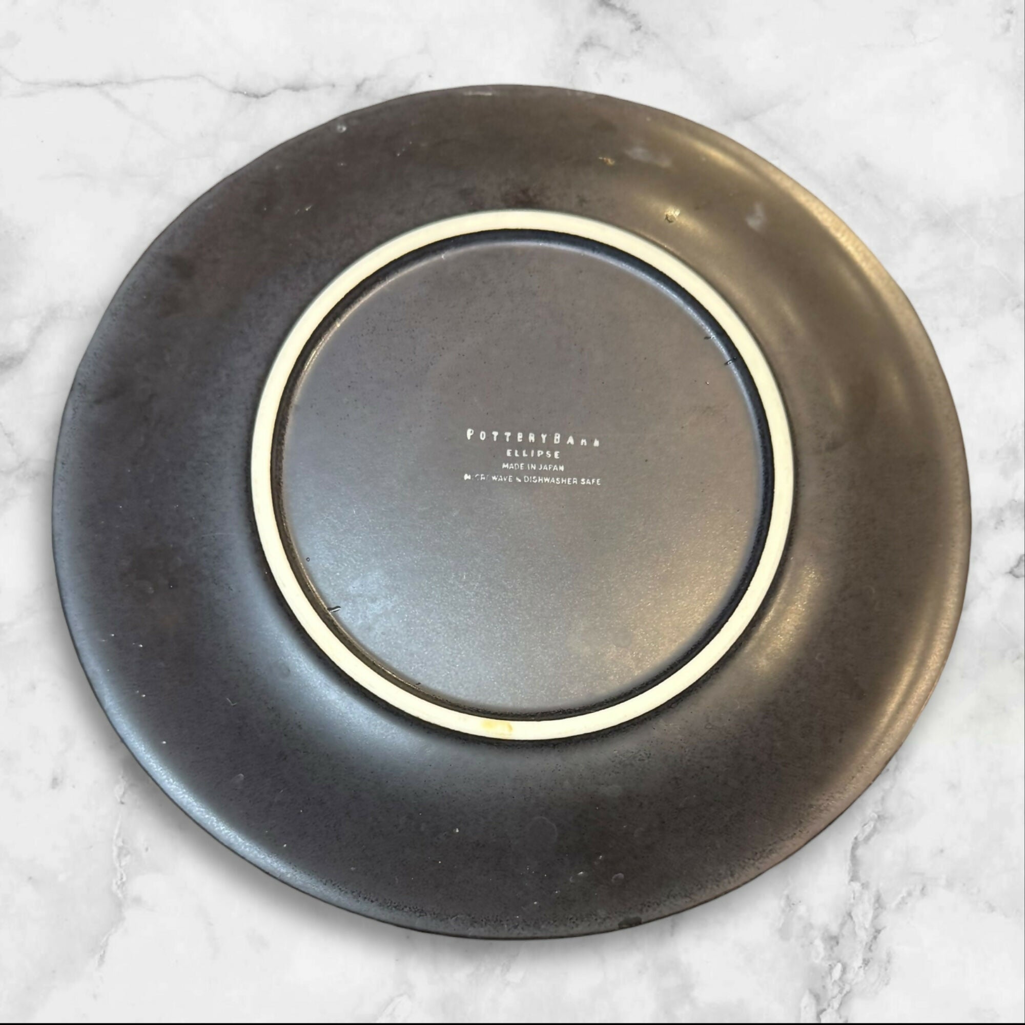 Pottery Barn Ellipse Black Dinner Plates | Set of 3 | Great Condition