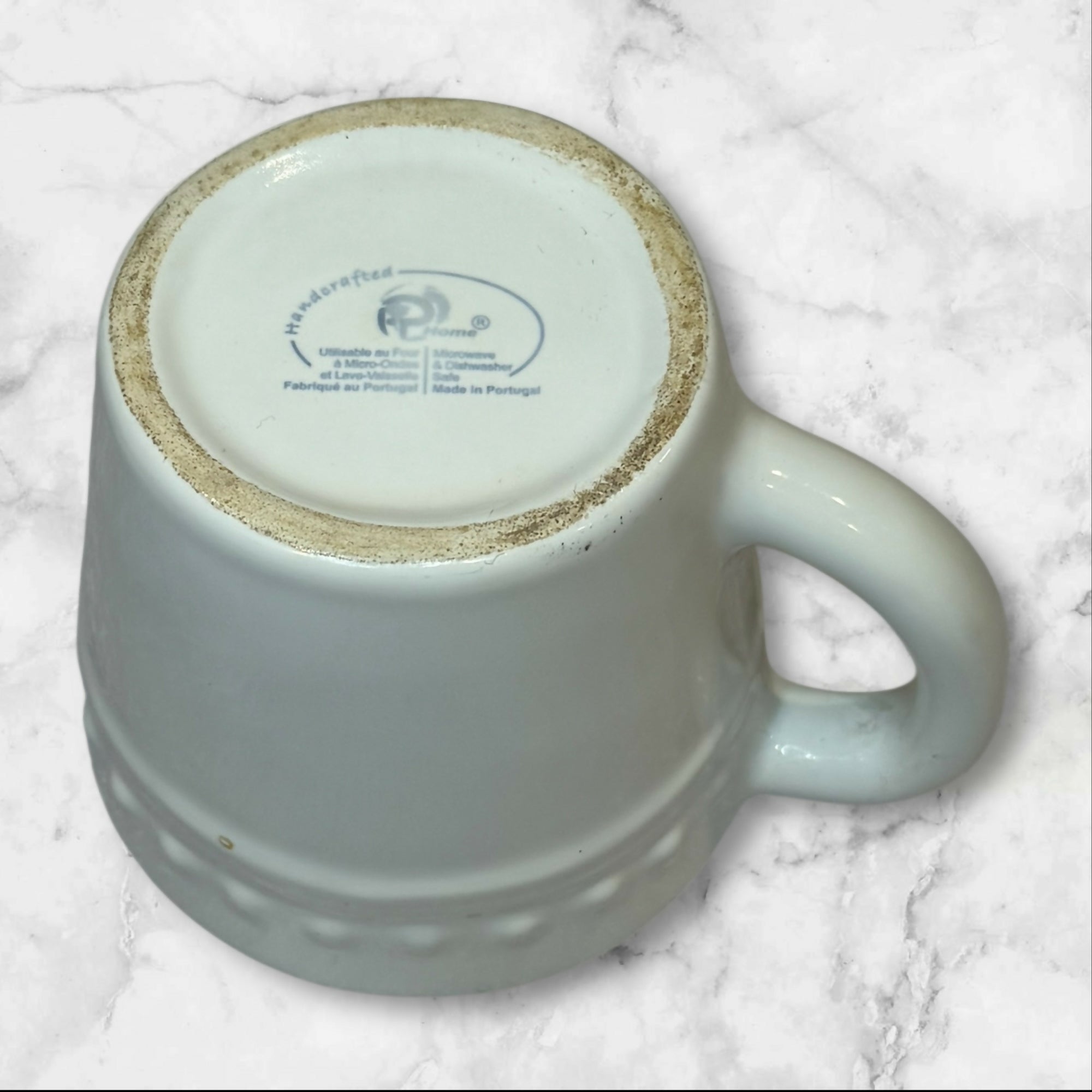 PF Home White Stoneware Beaded Mug | Fabriqué au Portugal | Great Condition