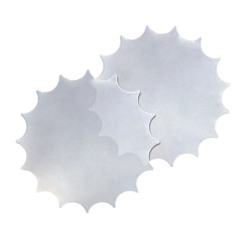 Anygleam Acrylic Cake Disc 2PC Clear Starbust Polygon Plexiglass Board Baking Pastry Tools