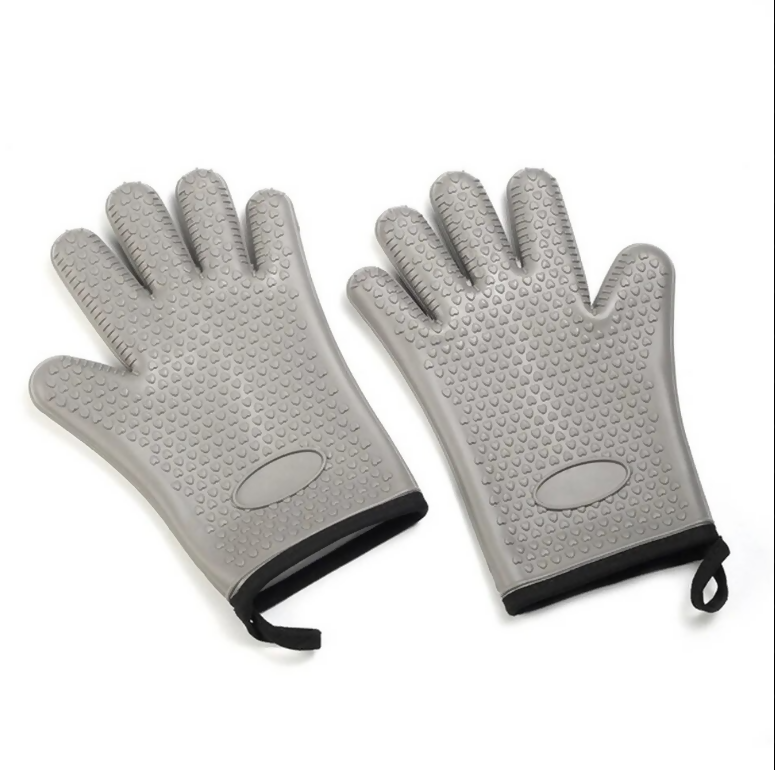 Anygleam Insulation Gloves 2pc Silicone Kitchen Accessories with Inner Cotton Heat Resistant Tool Kit Kitchenware for Cooking and Baking