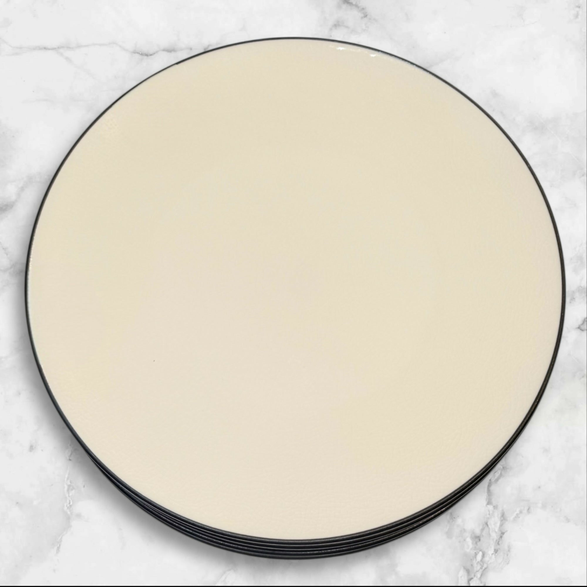 Crate & Barrel Kita Dinner Plates Ivory | Set of 6 | Good Condition