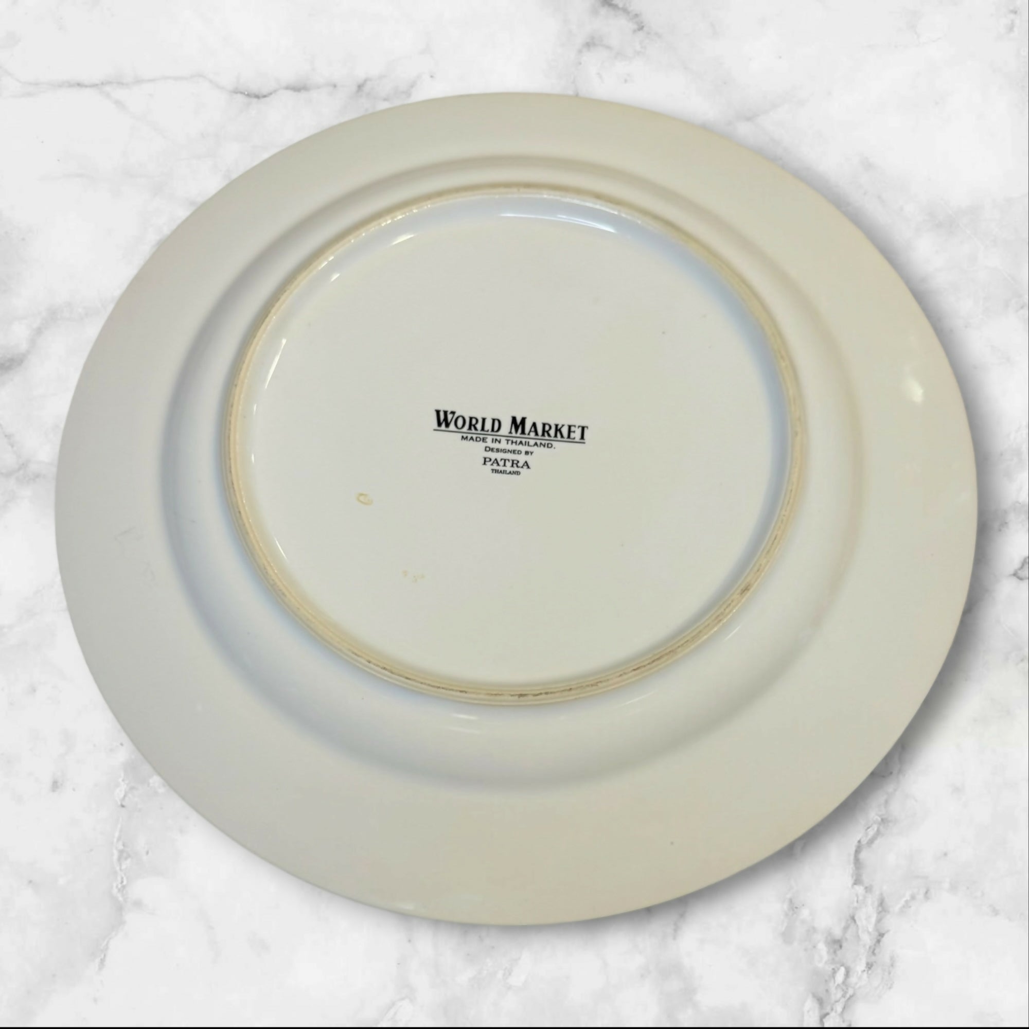 World Market Patra Blue Wave Dinner Plates Set of 3 | Rare | Excellent Condition