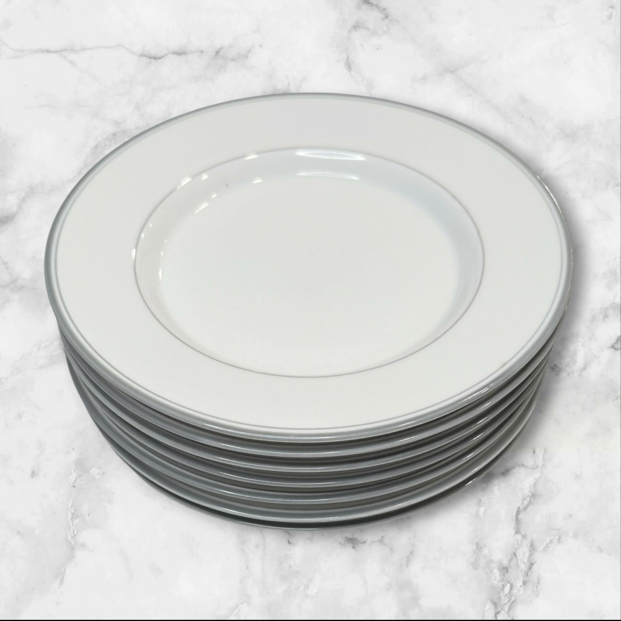 Dansk Allegro Grey Bread Butter Plates | Set of 7 | Excellent Condition