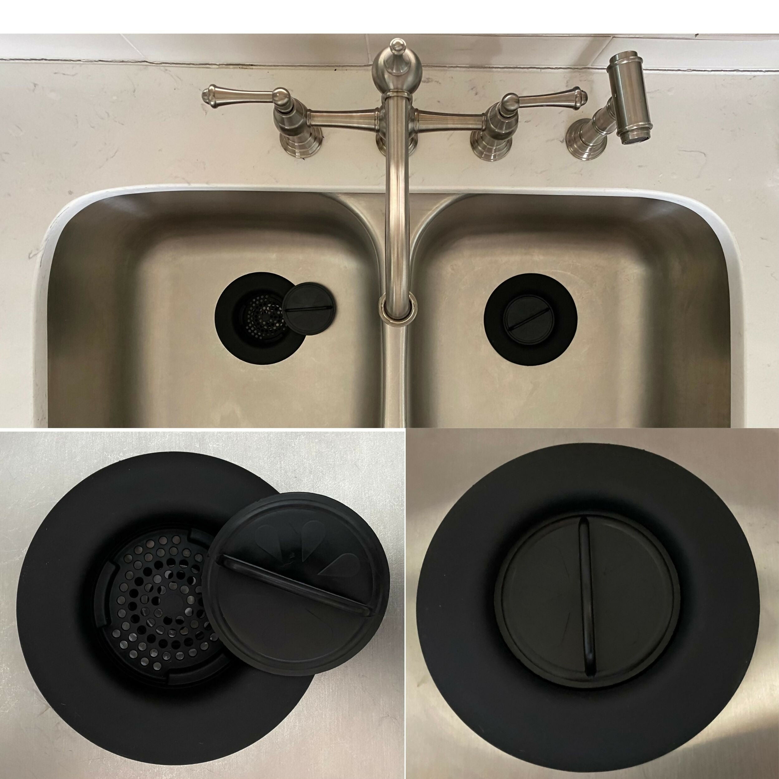 Flex Strainer Sink Strainer & Stopper 2-N-1 Fits Most 3.5” Drains & Disposals, Clog Prevention Made Easy (Copy)