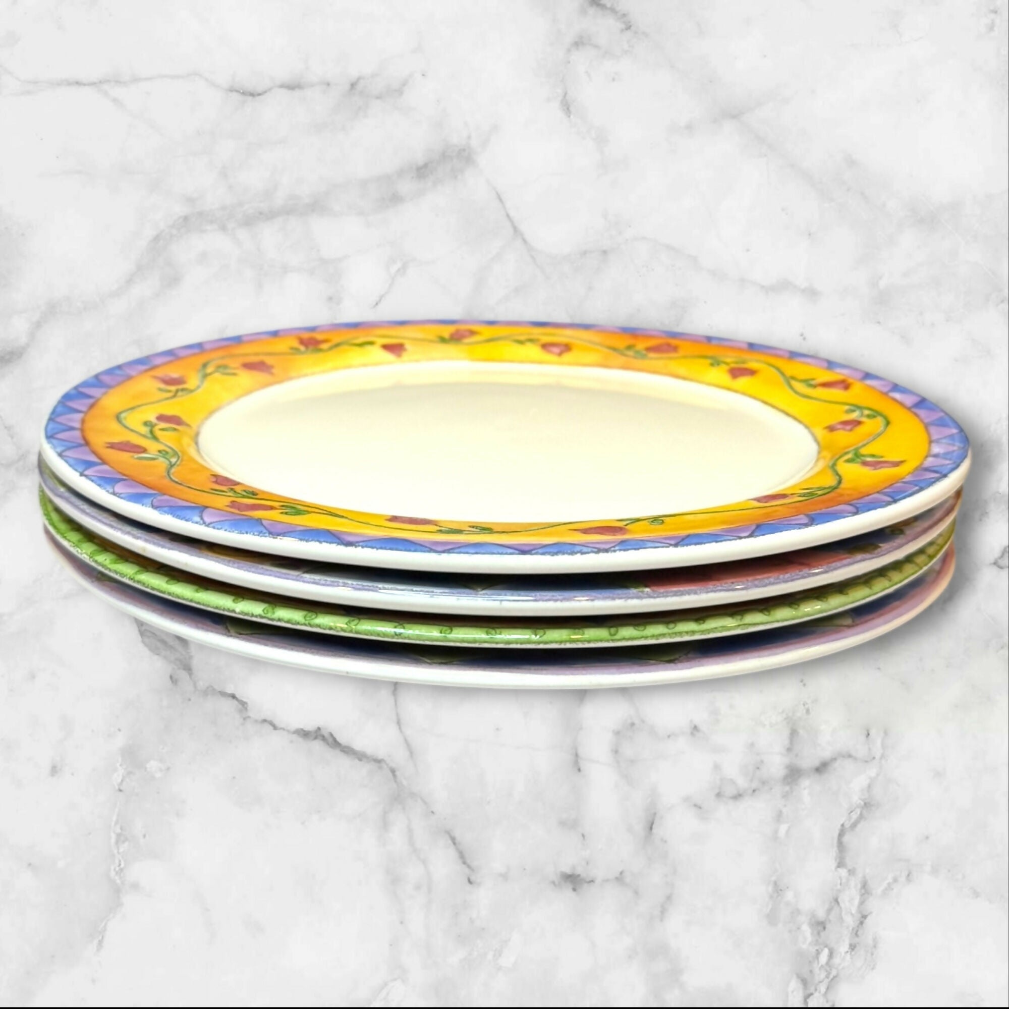 The Sweet Shoppe by Sango Dinner Plates | Set of 4 | 11” Multicolor | Excellent Condition