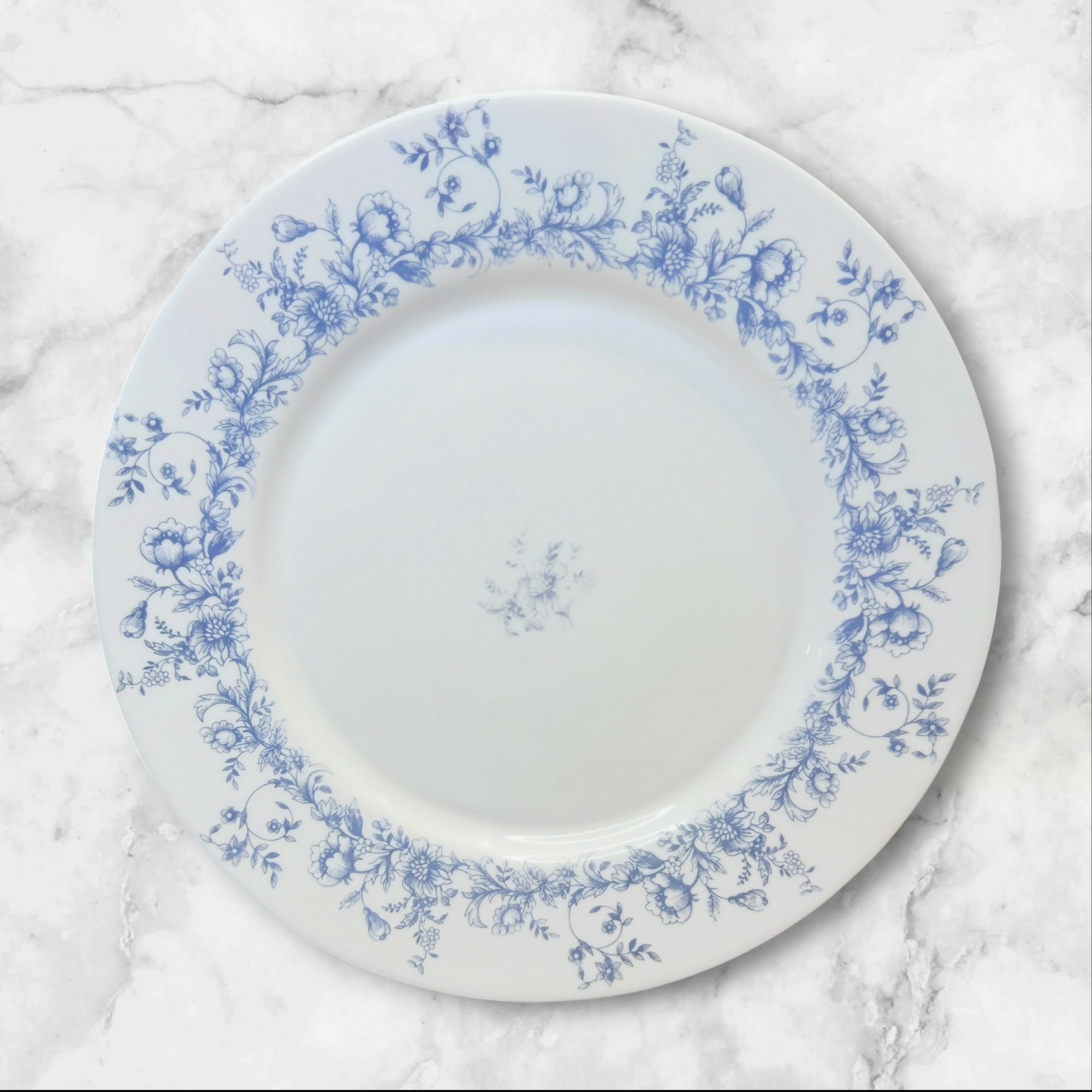 Arcopal Glenwood Dinner Plates Set of 4 Blue Floral Great Condition
