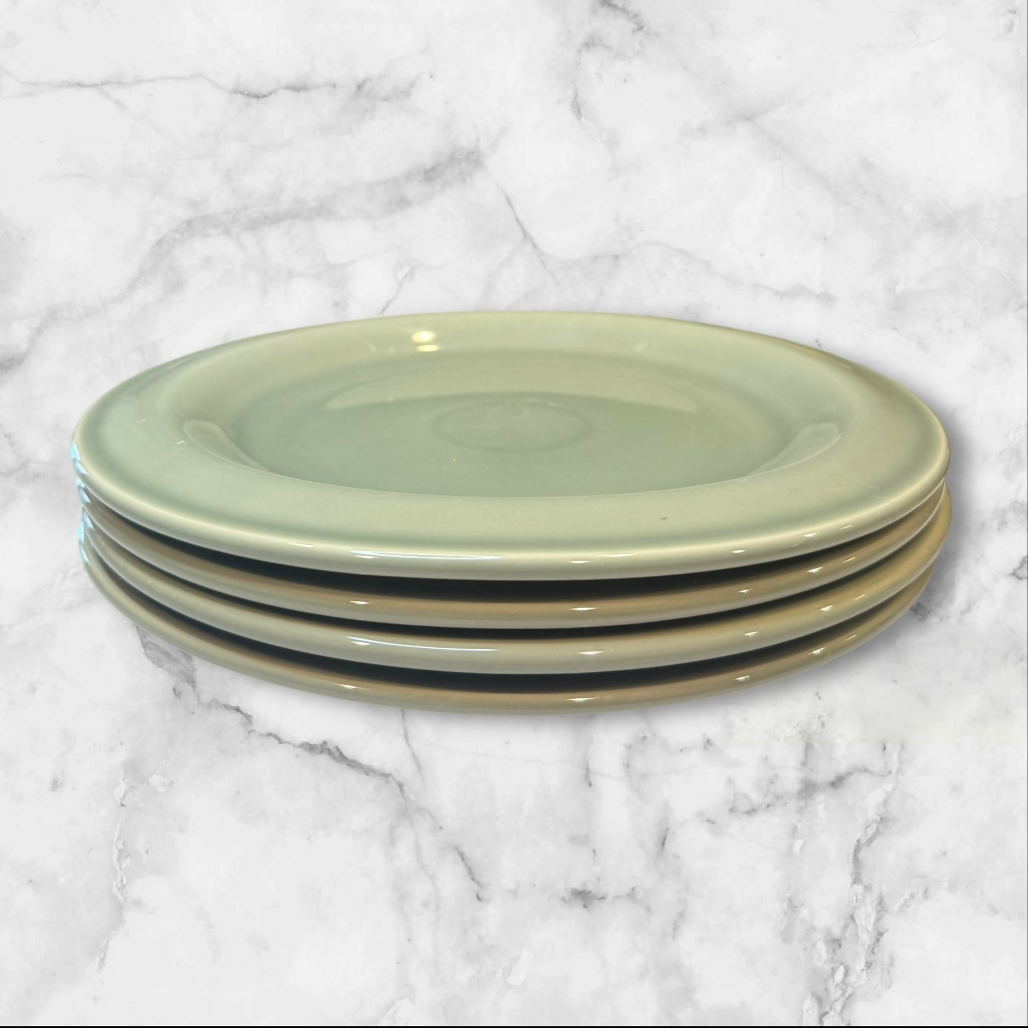 Crate & Barrel Gallery Green Dinner Plates | Set of 4 | 11 1/8 in | Great Condition