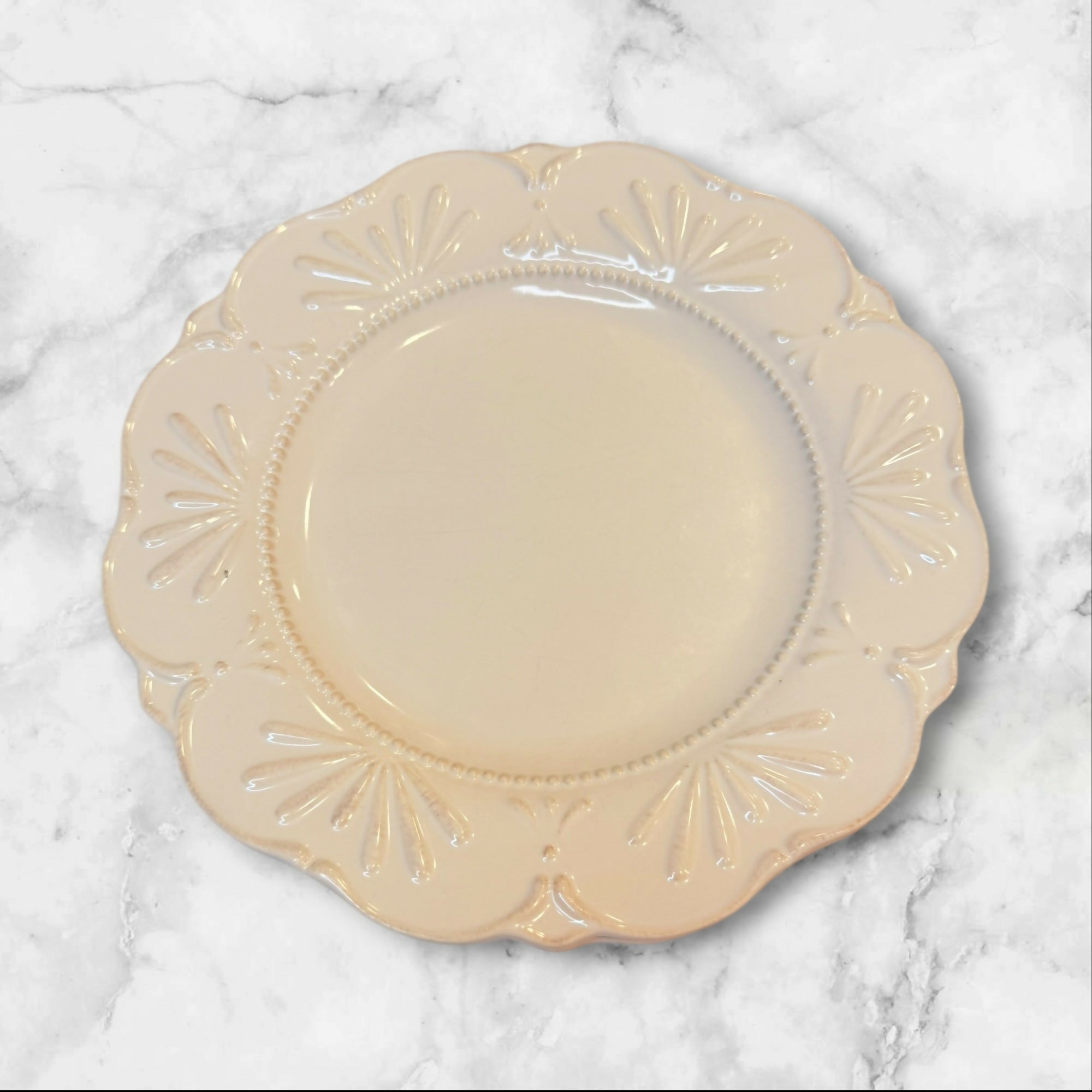 JC Penney Adalina Ivory Dinner Plates Set of 3 | Gently Used