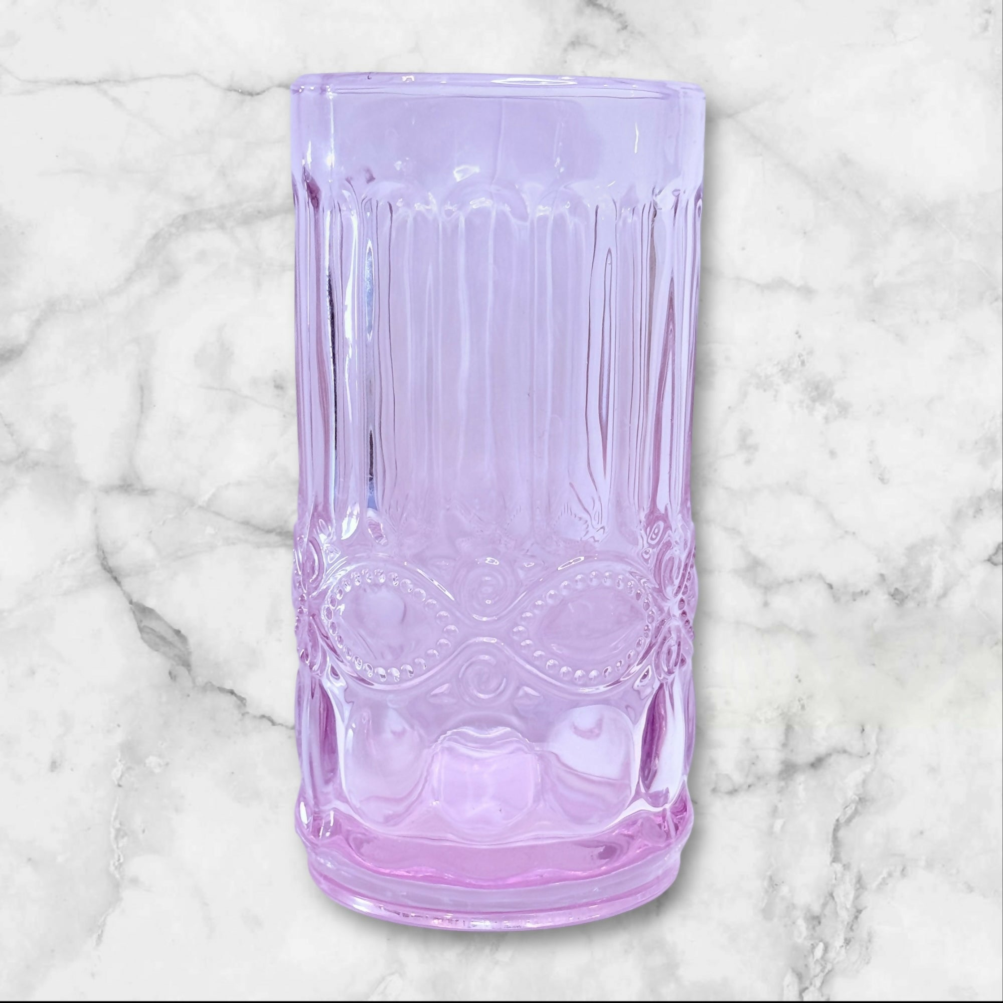 Pier 1 Vintage Pink Iridescent Highball Glasses | Set of 2 | Excellent Condition
