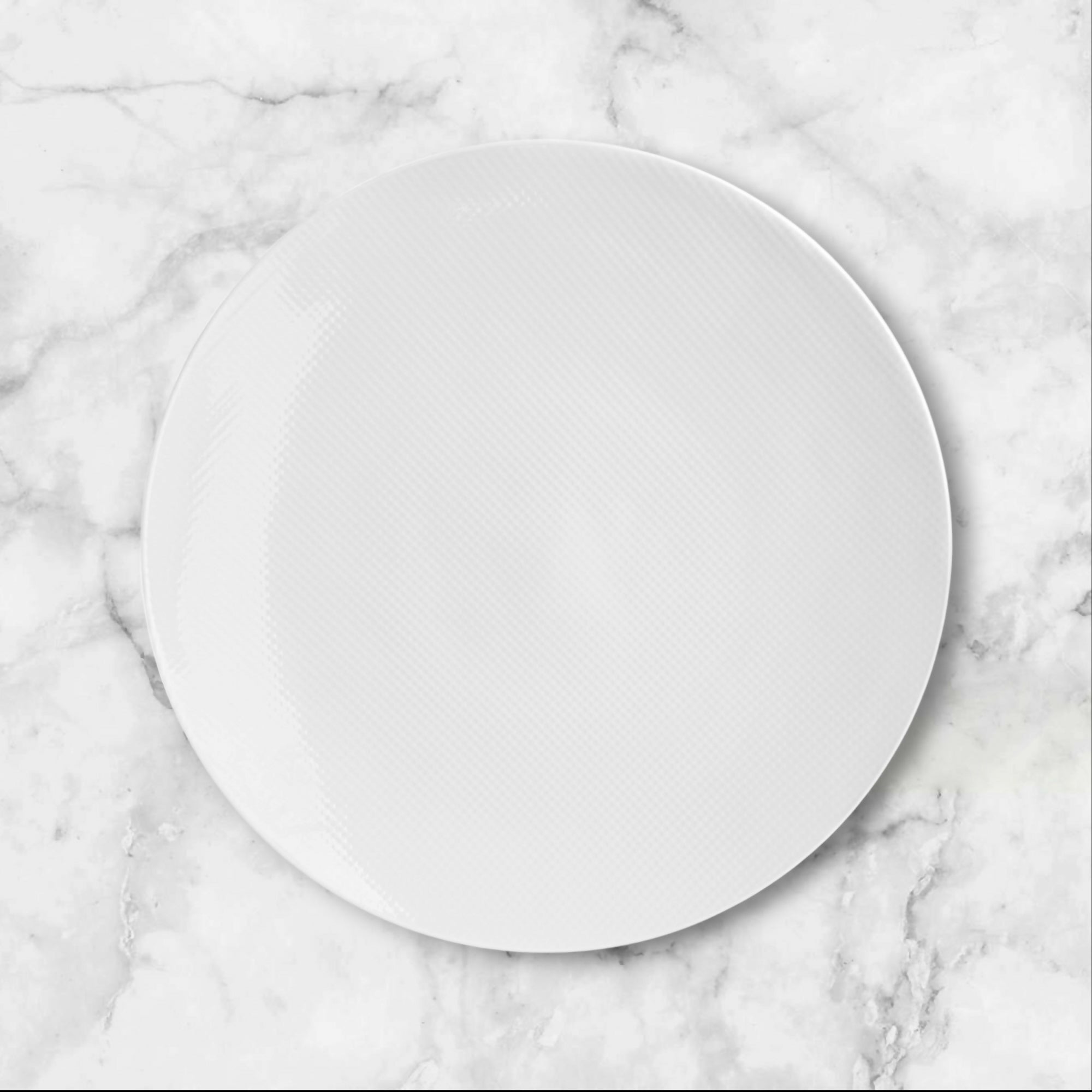 Crate & Barrel Nikko Reflections Coupe Dinner Plates | Set of 4 | Excellent