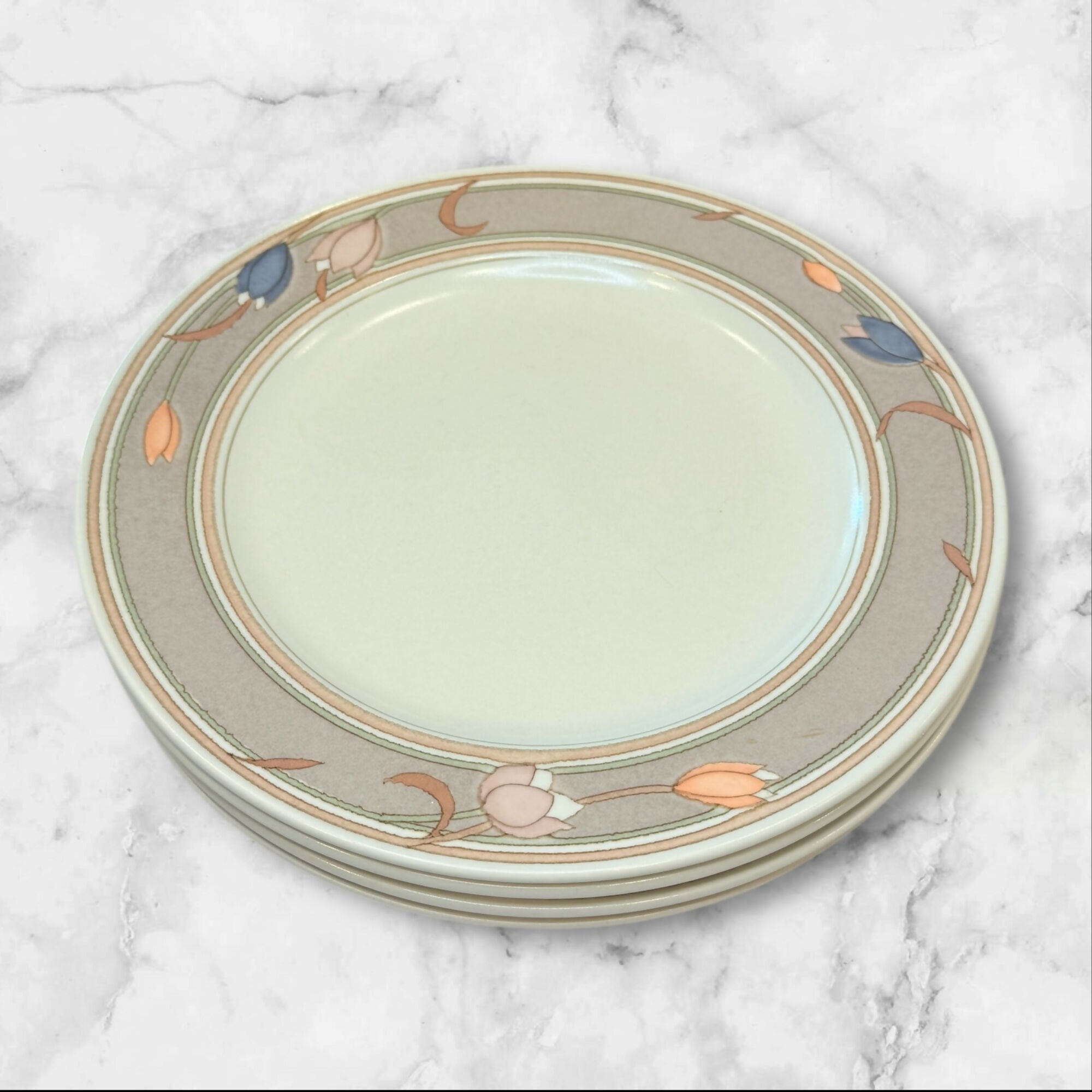 Mikasa Meadow Sun Dinner Plates | Set of 4 | Great Condition