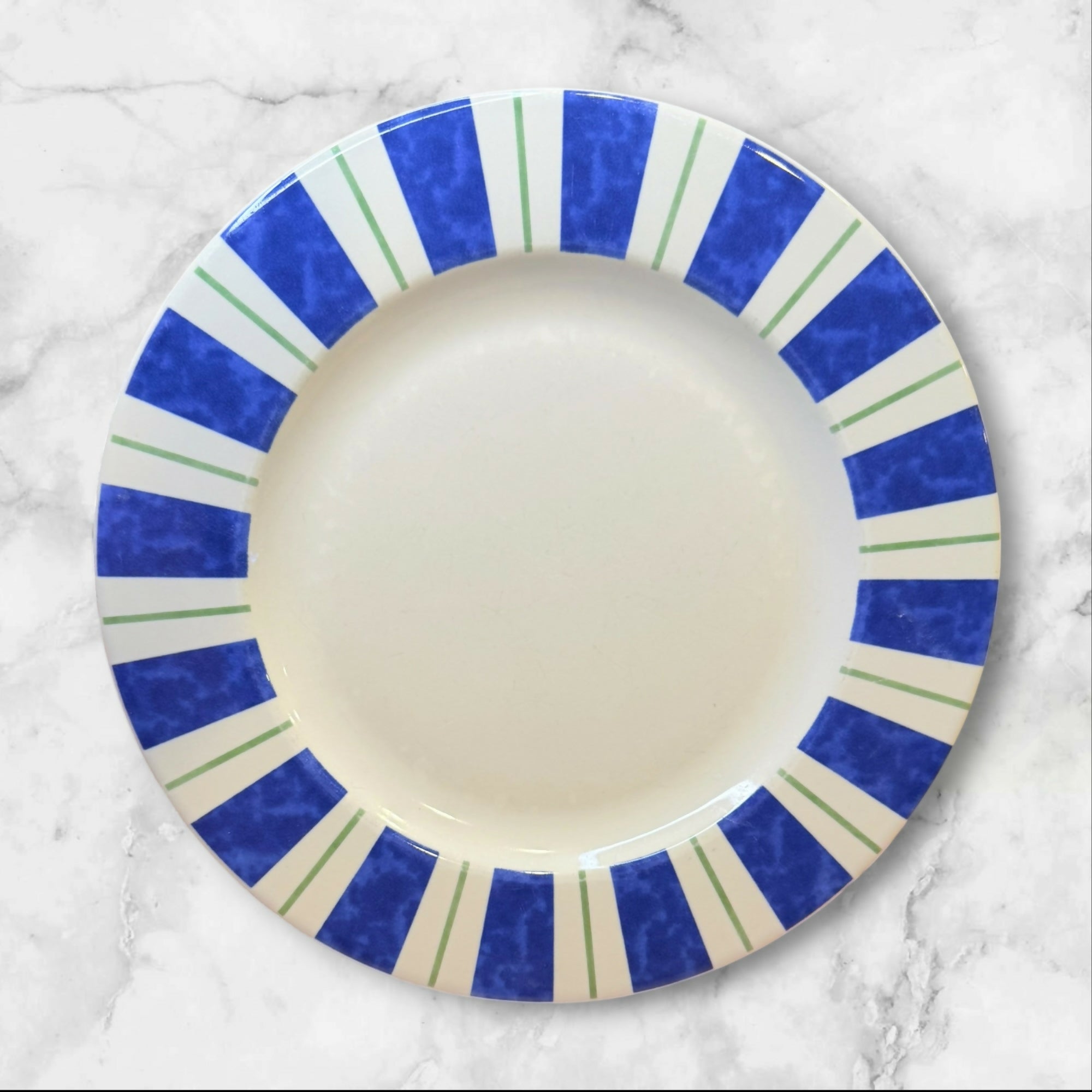 Pfaltzgraff Wyngate Stripe Dinner Plates Set of 4 Stoneware Gently Used