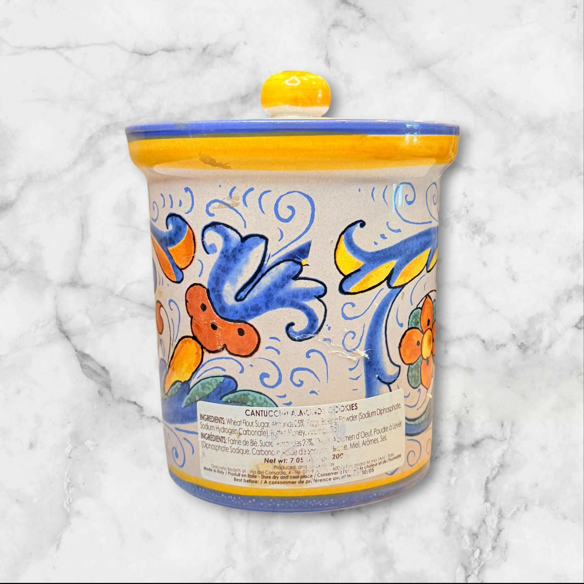 Ricco Deruta Hand Painted Italian Canister Jar | Excellent Condition