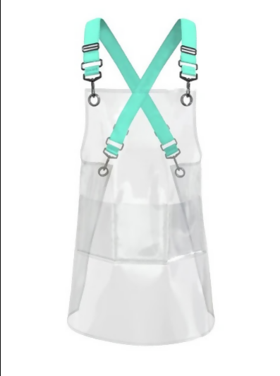 Anypron Tiffany Ribbon Waterproof TPU Apron Oilproof foAr Barber Salon