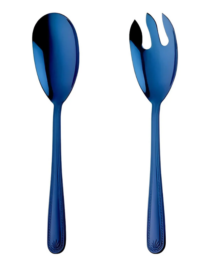 Anygleam Blue Giant Spoon & Fork Set – 2-Piece Stainless Steel