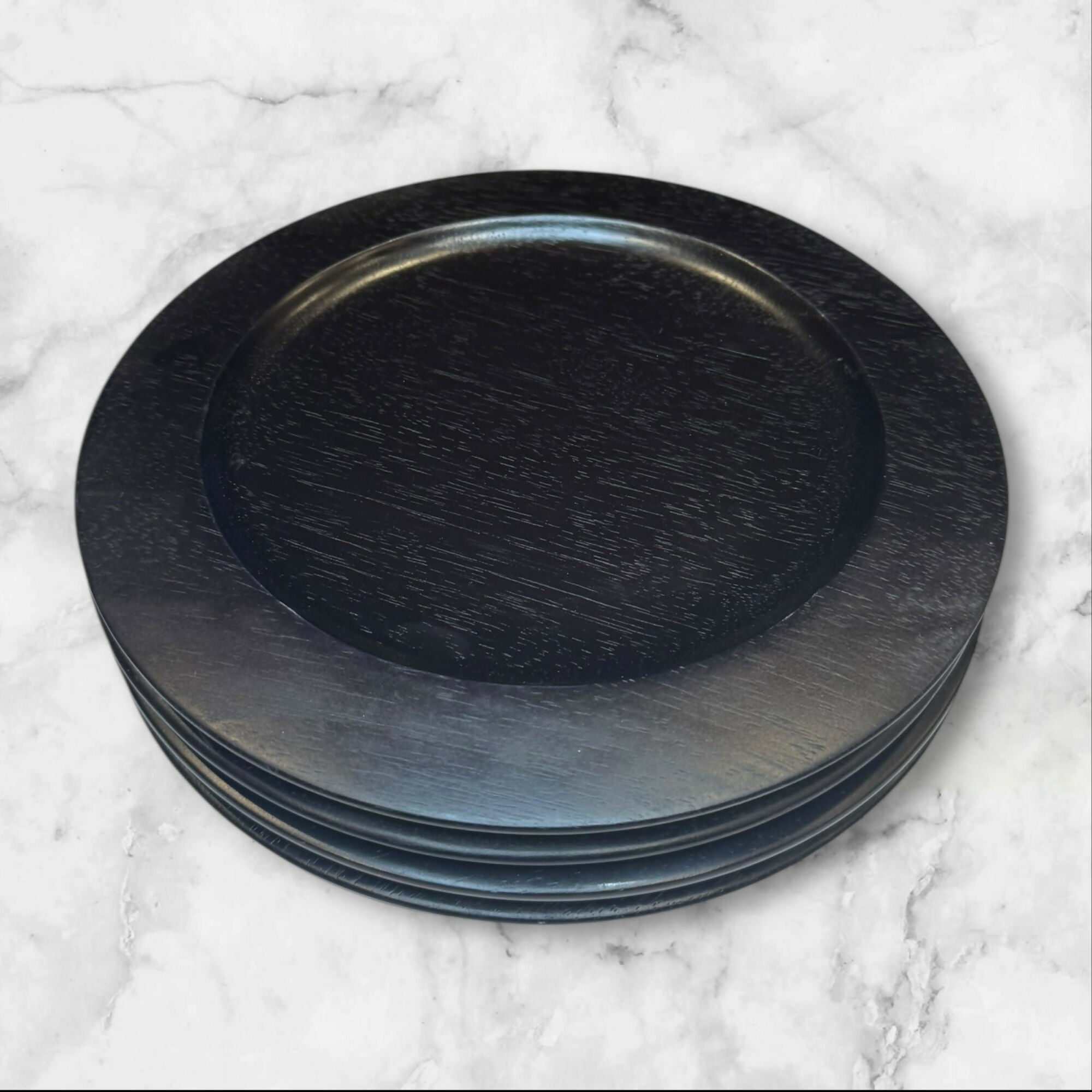 Studio Nova Wooden Charger Plates | Set of 6 | 12” Round | Great Condition