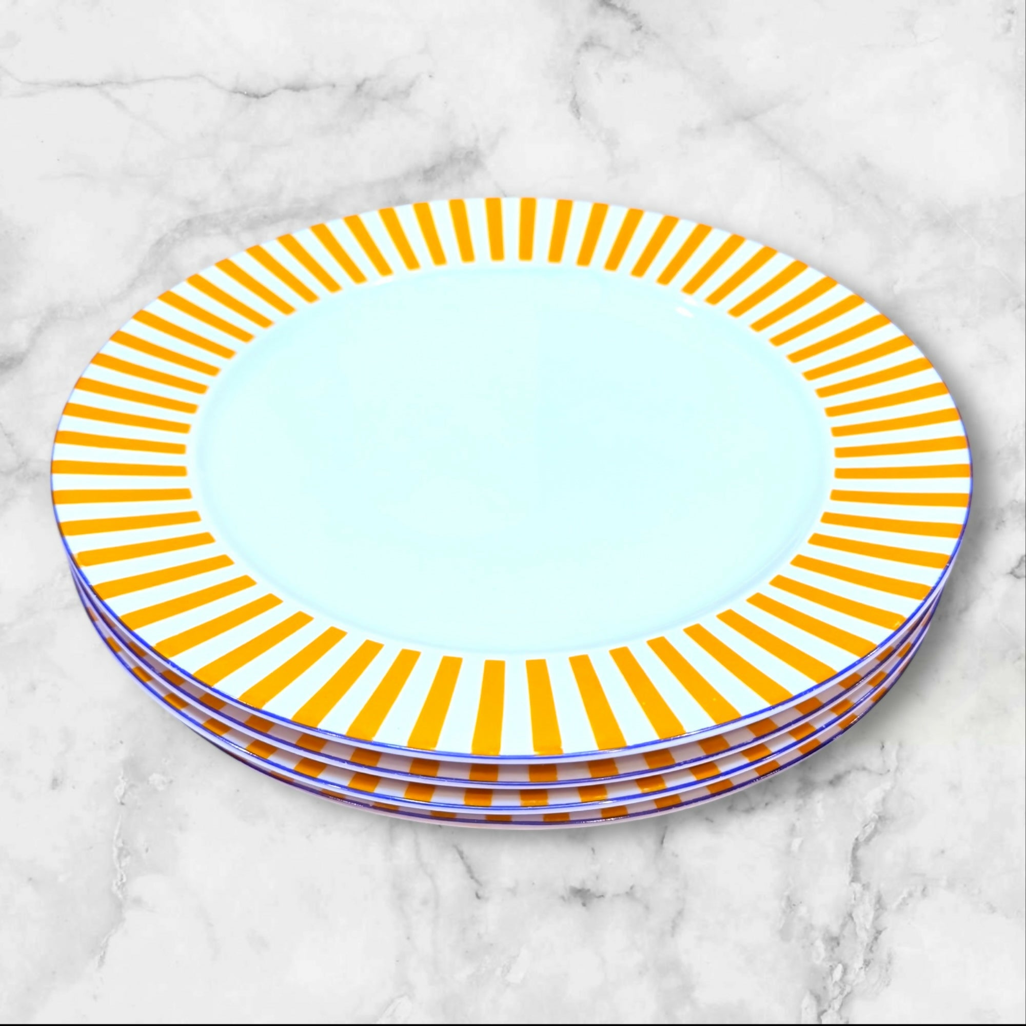 Vintage IKEA Portugal Striped Dinner Plates Set of 4 | Great