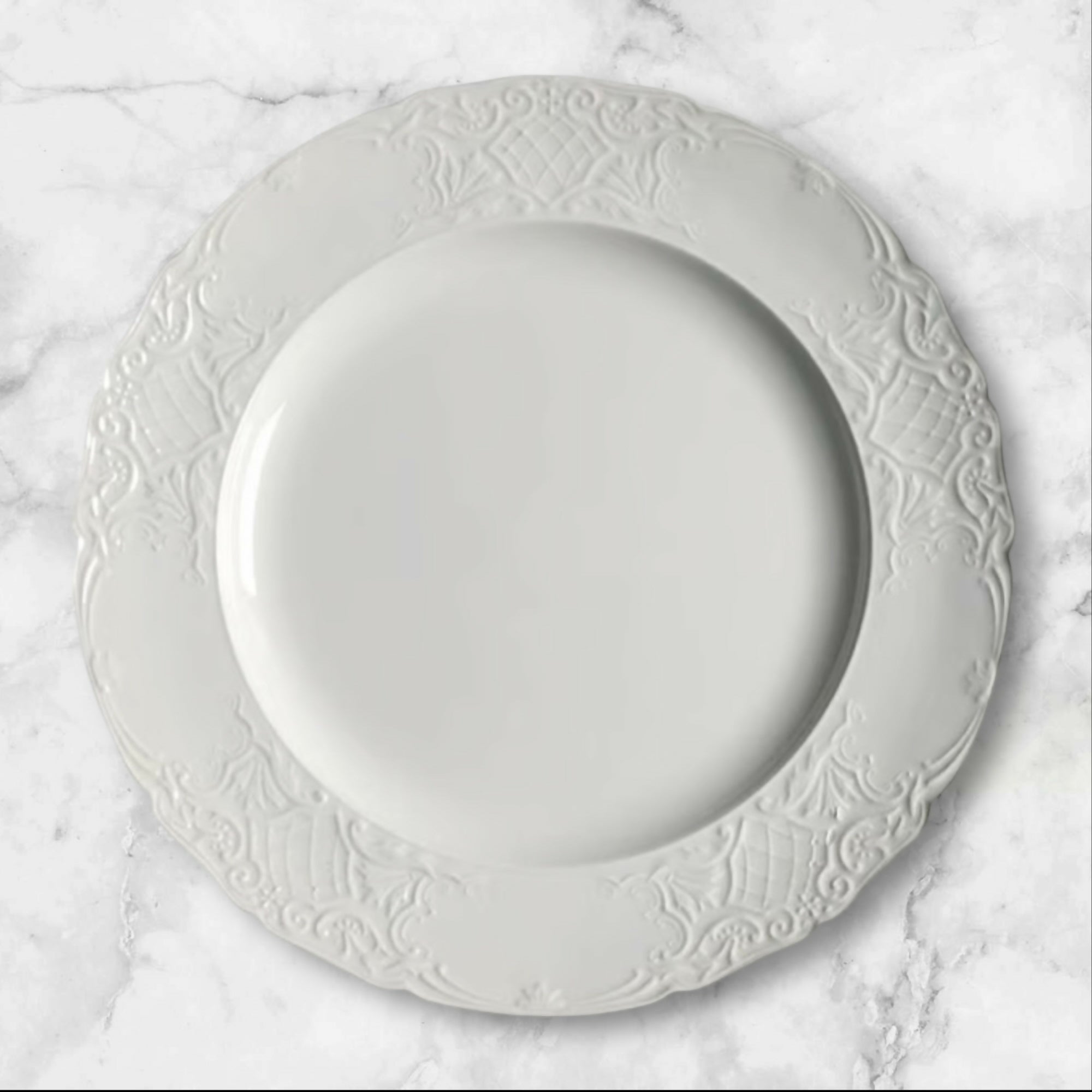 Johnson Brothers Richmond White Dinner Plates Set of 2 | Excellent
