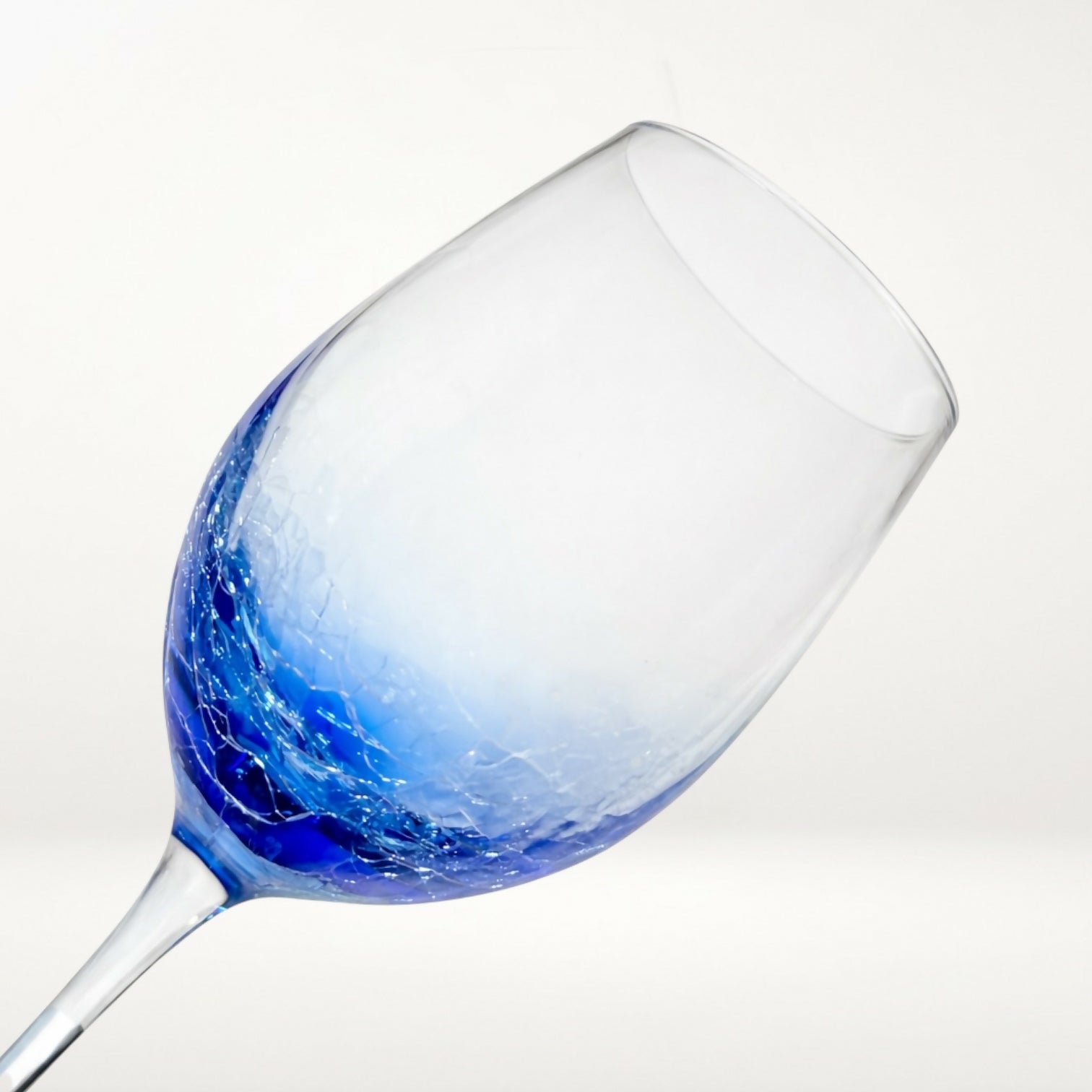 Pier 1 Crackle White Wine Glasses Purple & Teal | Set of 2 | Excellent Condition
