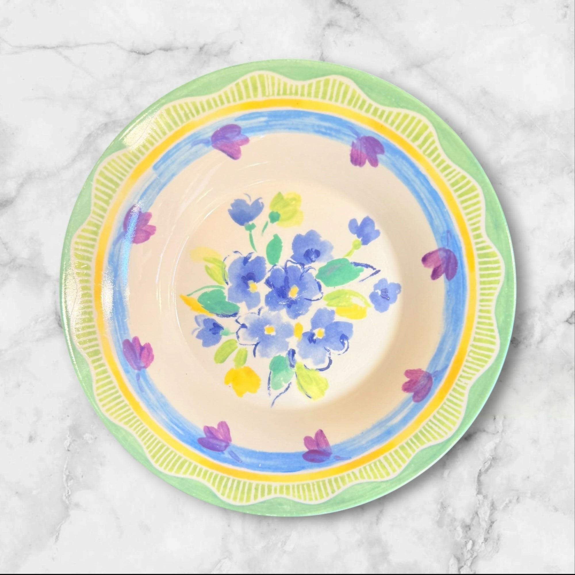 International Summer Wind Rim Soup Bowls | Set of 4 | Great Condition