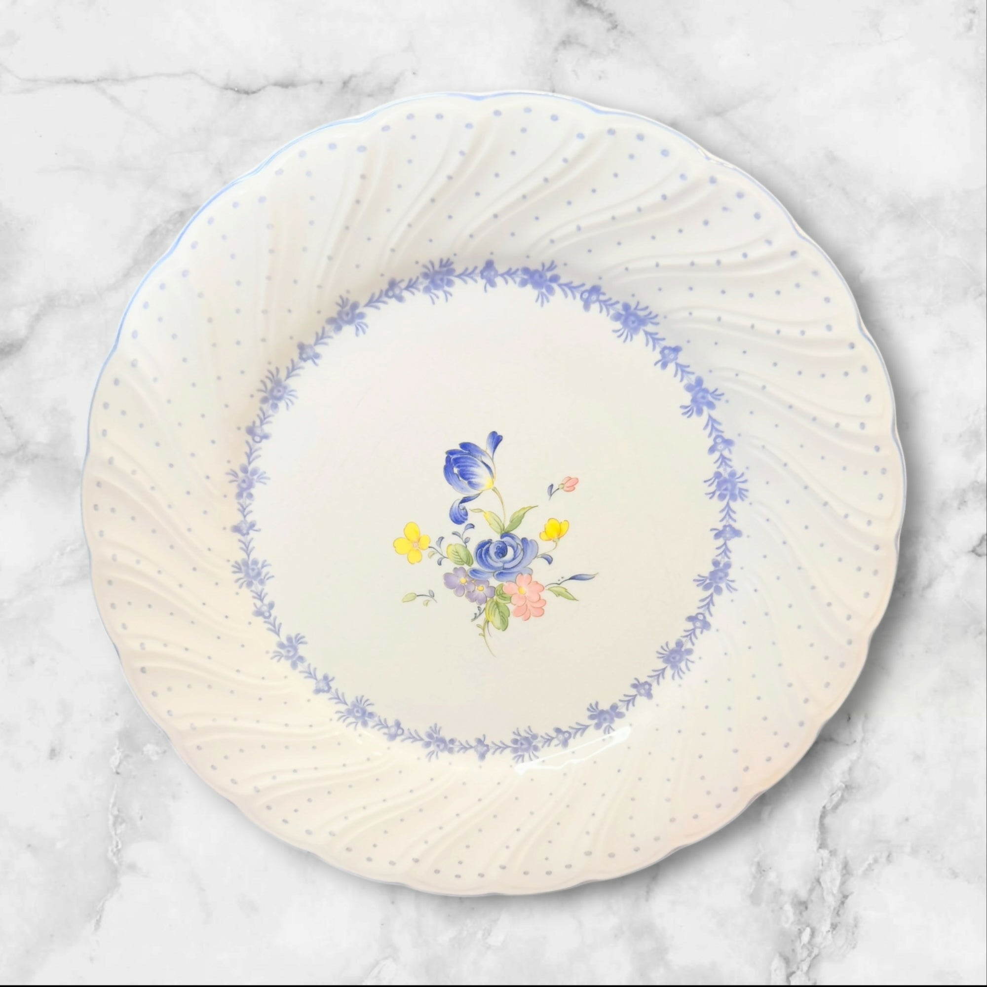 Nikko Blue Peony Dinner Plates Set of 4 | Floral Japan | Good Condition