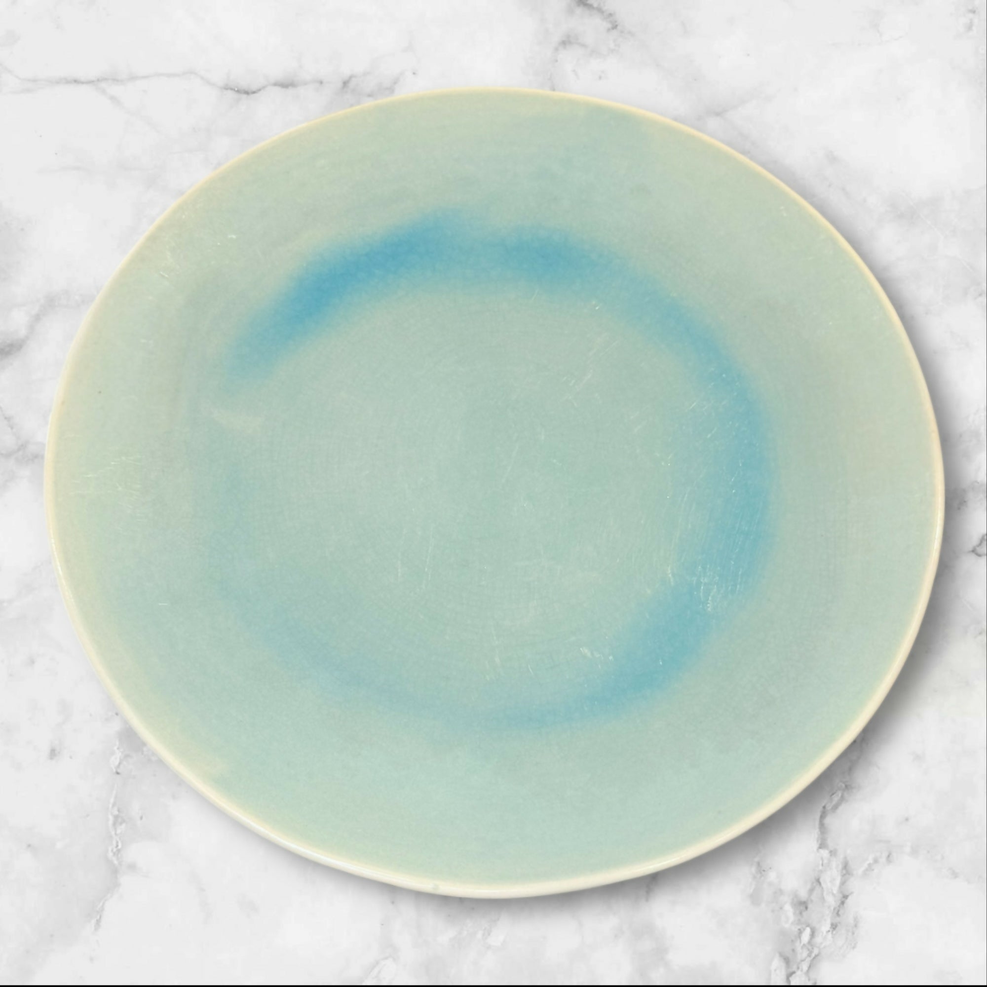 Anthropologie Blue Reactive Glaze Dinner Plates | Set of 4 | Gently Used