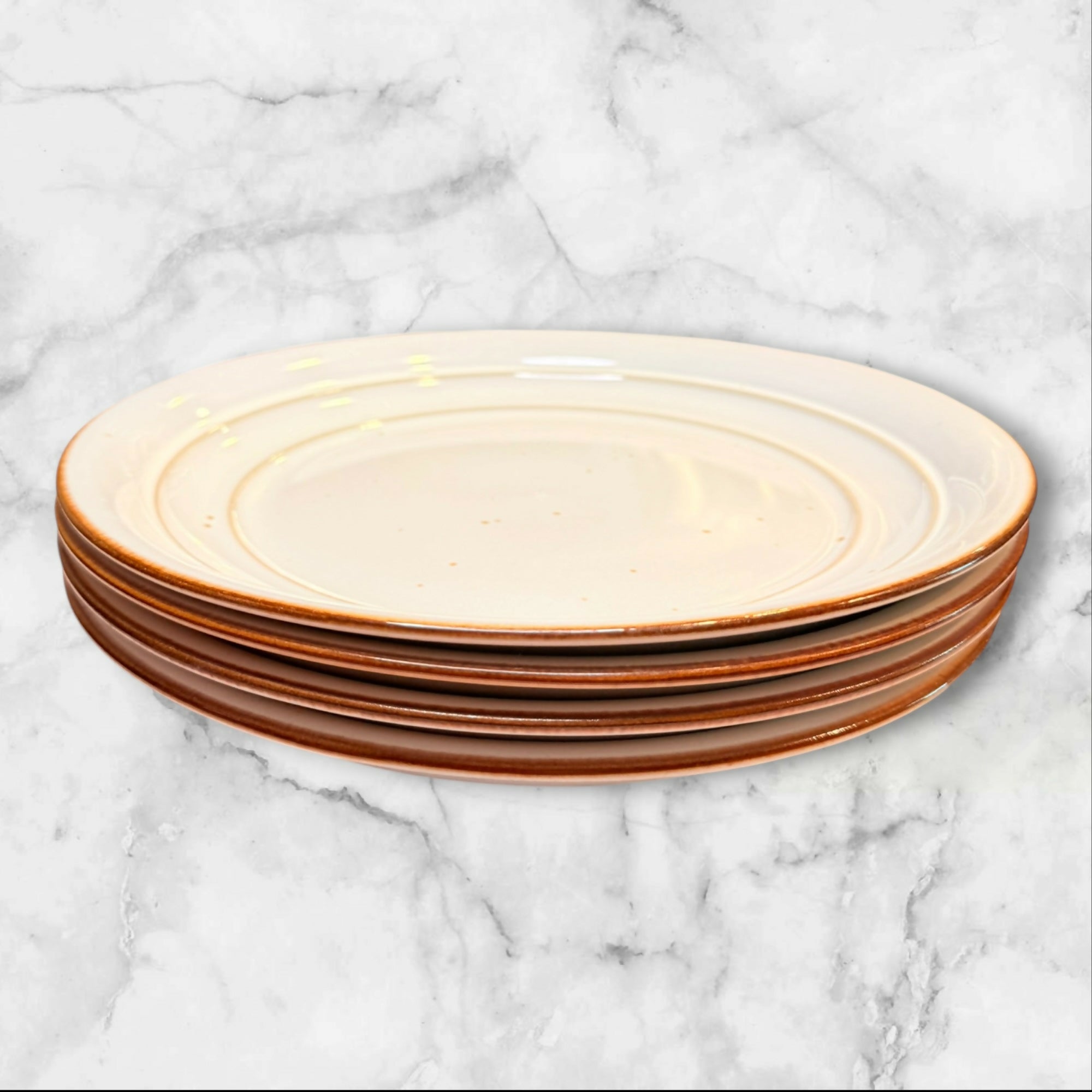 Home Trends Home Trends Country Crock Oatmeal Dinner Plates | Set of 4 | Rustic Farmhouse