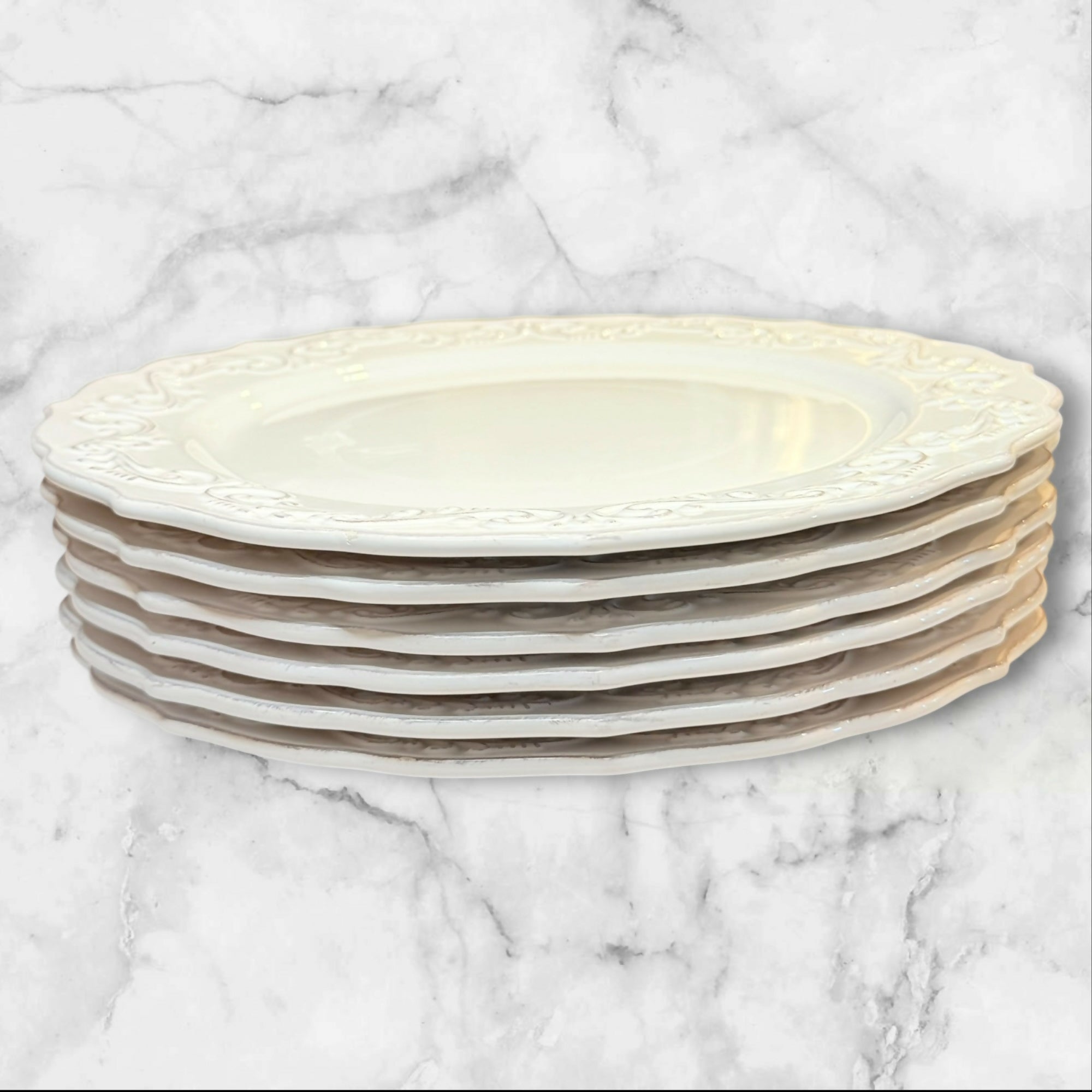 Pier 1 Antique Scroll Dinner Plates | Set of 6 | Gently Used