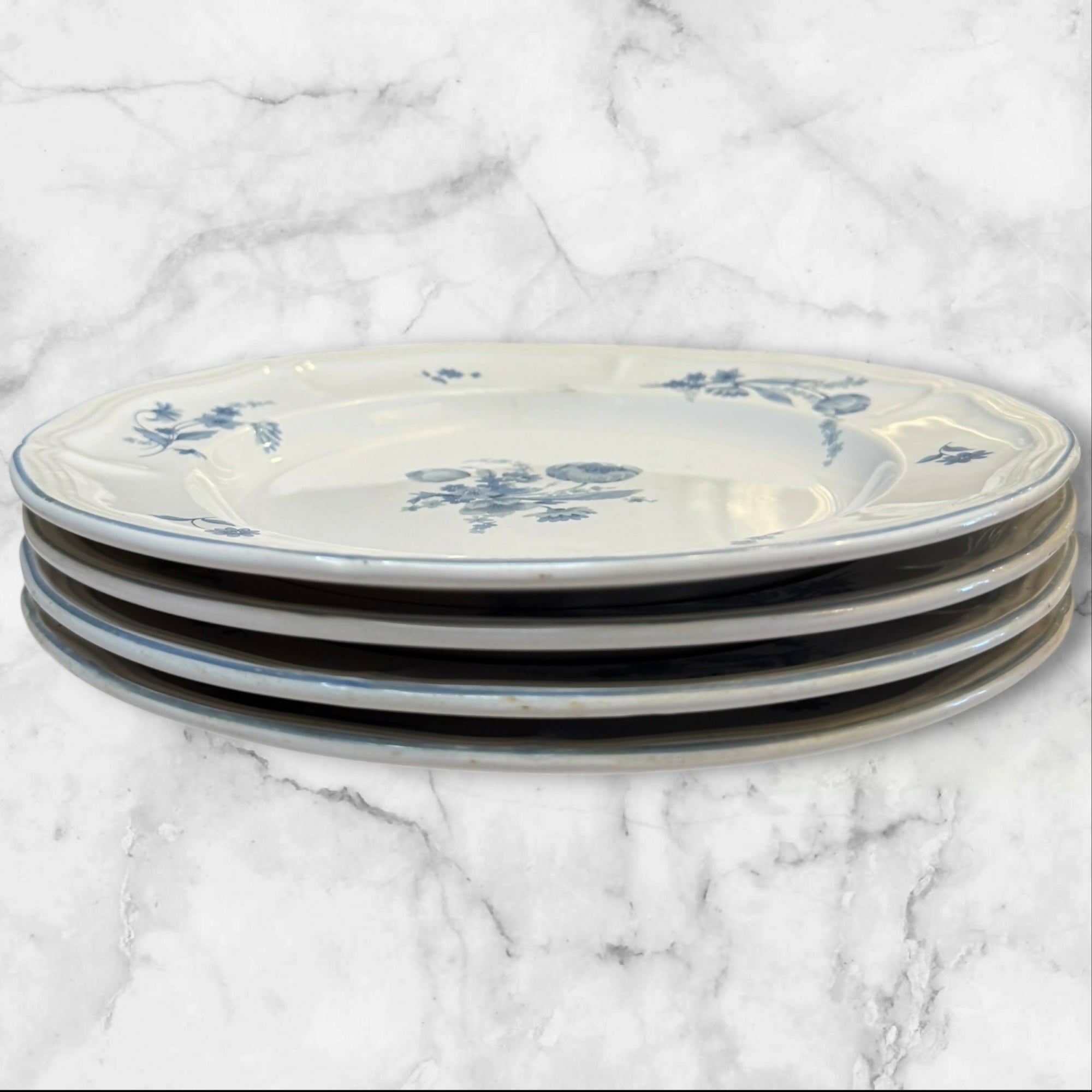 Brick Oven Jardin Bleu Dinner Plates | Set of 4 | Great Condition