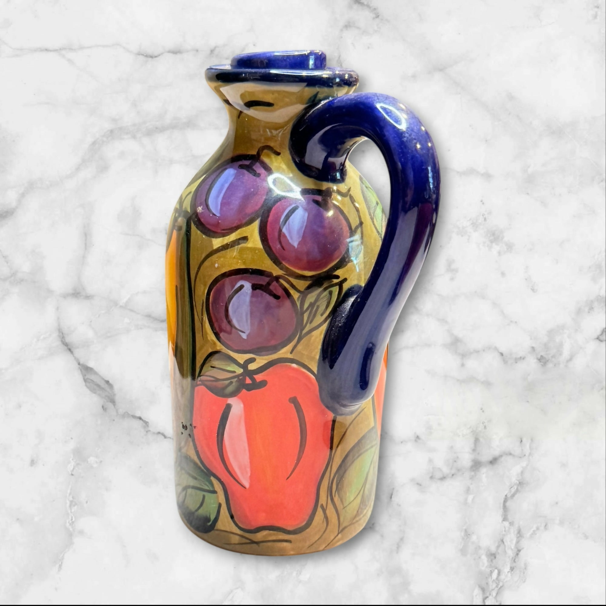 Bella Hogar Hand Painted Oil & Vinegar Set | Italy | Great Condition